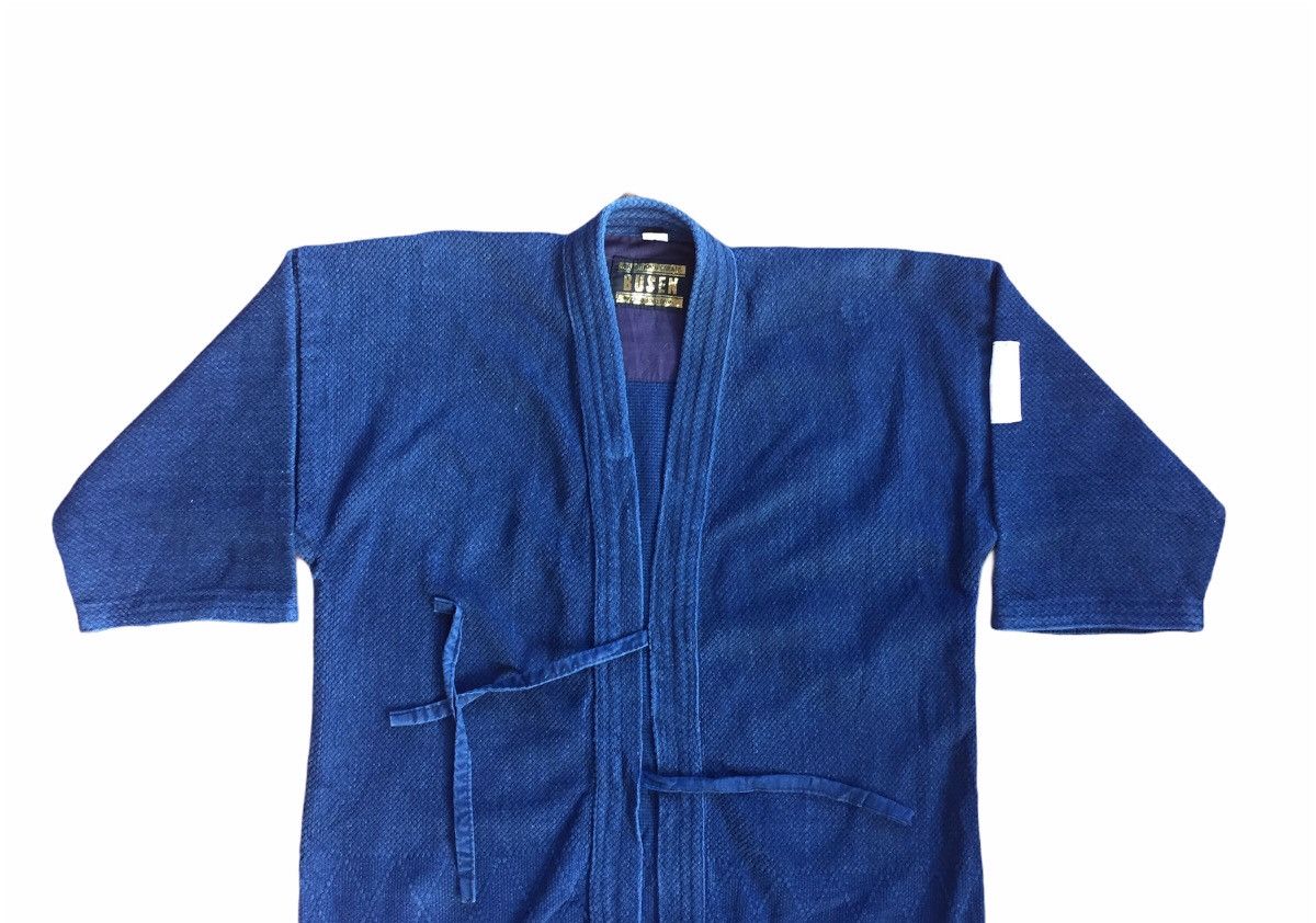 Japanese Brand Busen Kendo Dyed Indigo Vintage Kimono Size US L / EU 52-54 / 3 - 3 Thumbnail