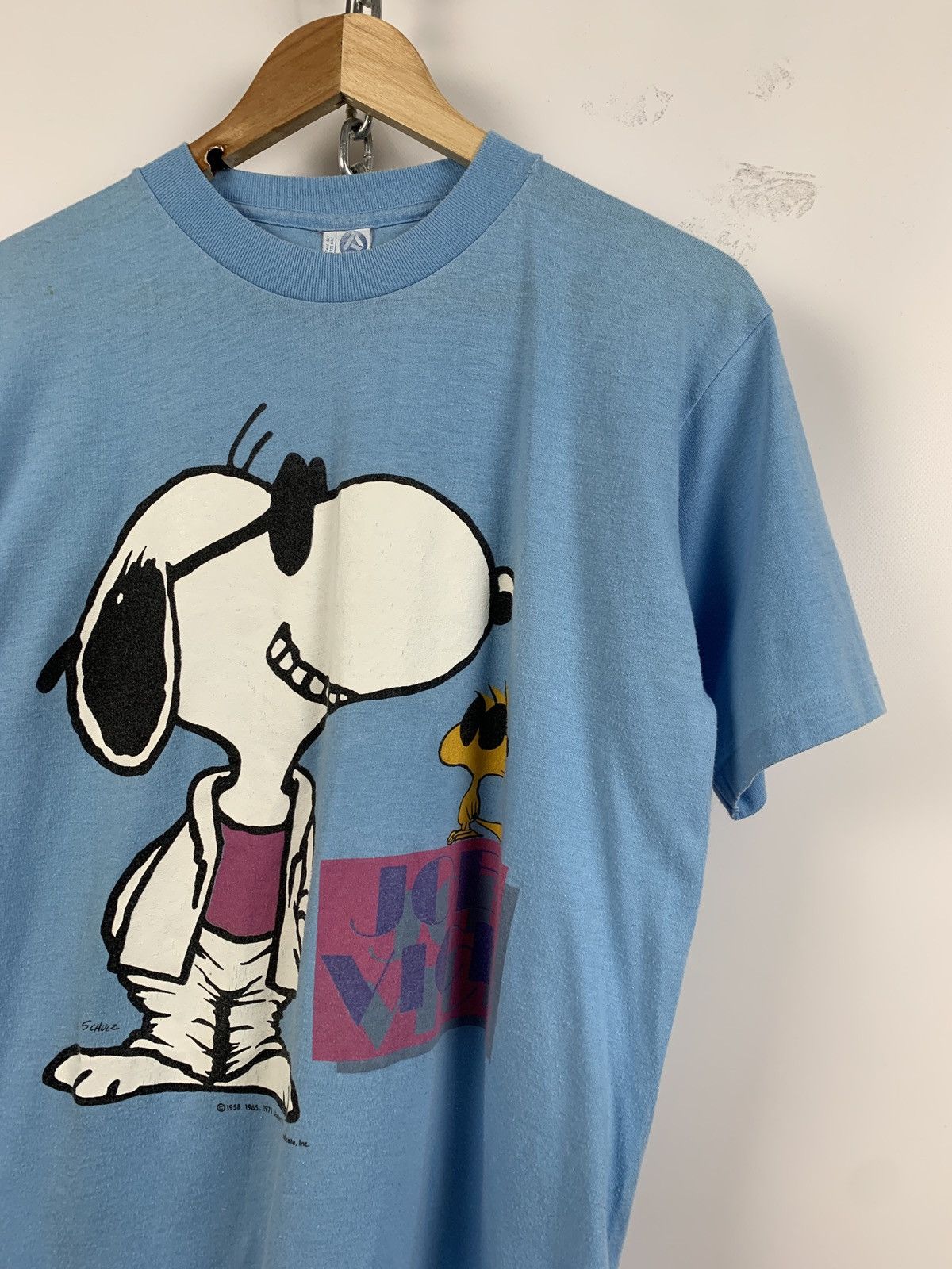 Cartoon Network 70s Vintage Snoopy Peanuts Joe Vice Made In USA Blue T-Shirt Size US M / EU 48-50 / 2 - 3 Thumbnail