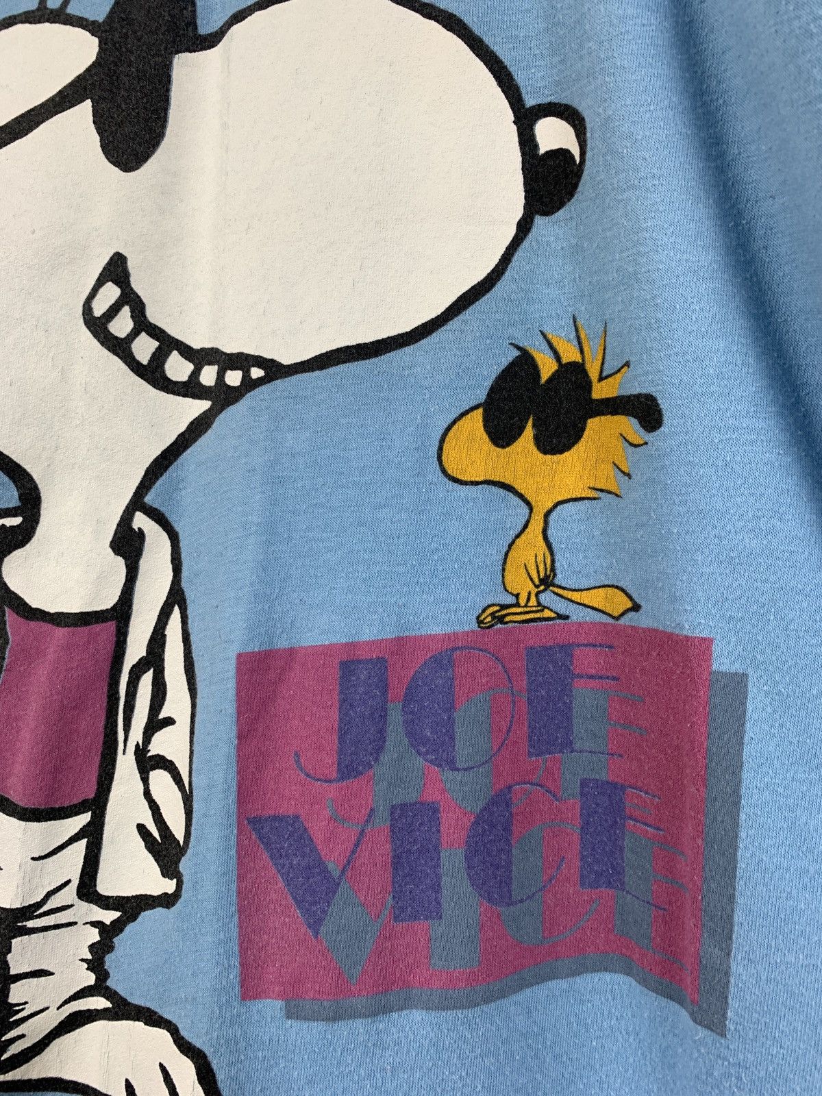 Cartoon Network 70s Vintage Snoopy Peanuts Joe Vice Made In USA Blue T-Shirt Size US M / EU 48-50 / 2 - 6 Thumbnail