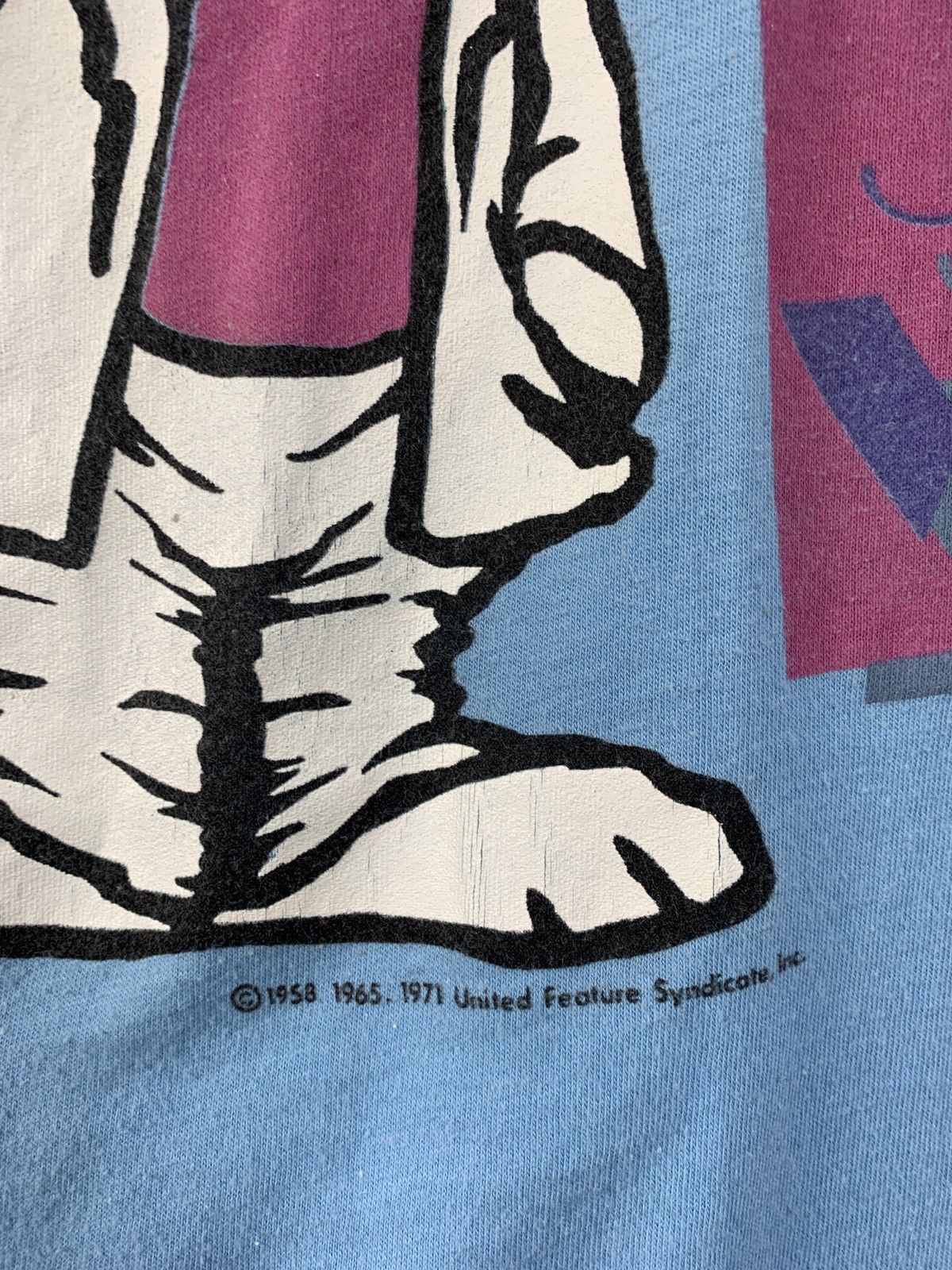 Cartoon Network 70s Vintage Snoopy Peanuts Joe Vice Made In USA Blue T-Shirt Size US M / EU 48-50 / 2 - 7 Thumbnail
