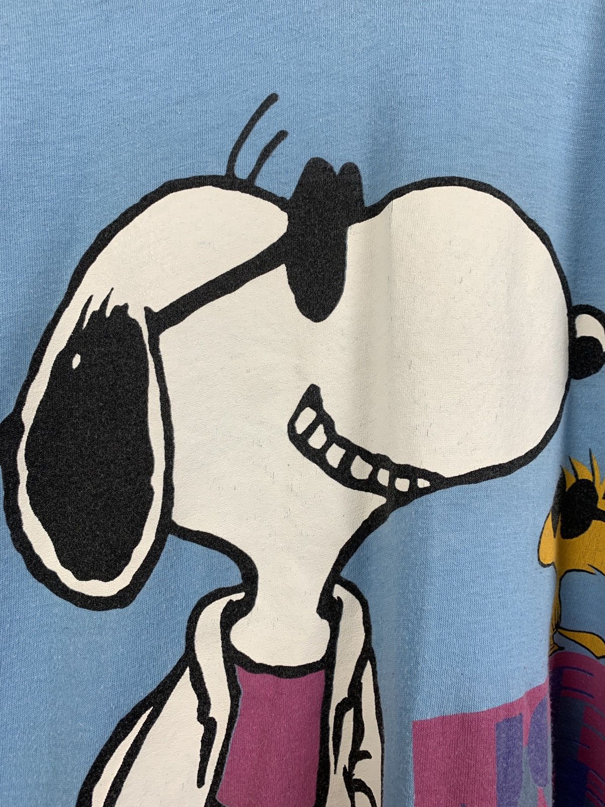 Cartoon Network 70s Vintage Snoopy Peanuts Joe Vice Made In USA Blue T-Shirt Size US M / EU 48-50 / 2 - 4 Thumbnail