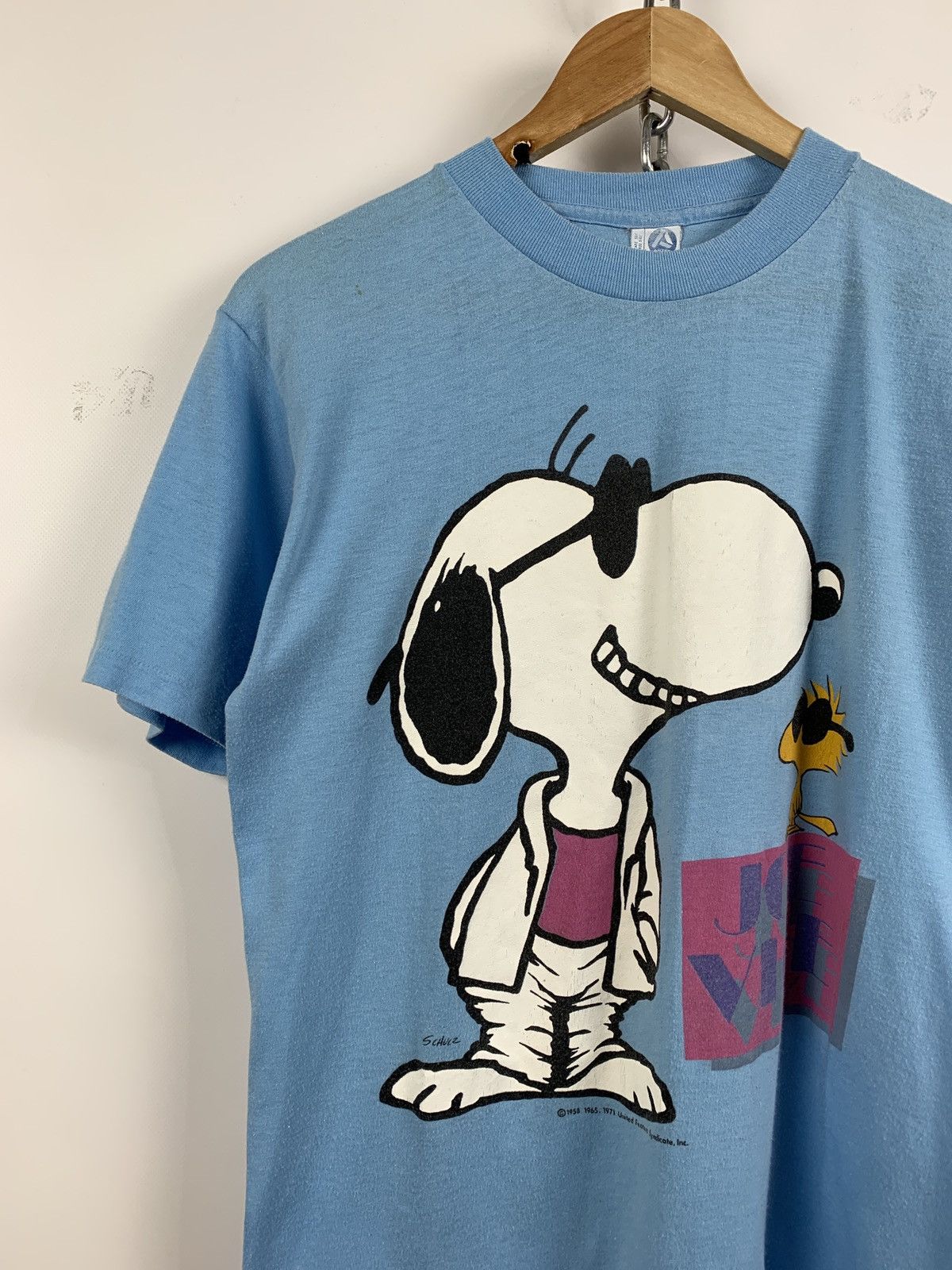 Cartoon Network 70s Vintage Snoopy Peanuts Joe Vice Made In USA Blue T-Shirt Size US M / EU 48-50 / 2 - 2 Thumbnail