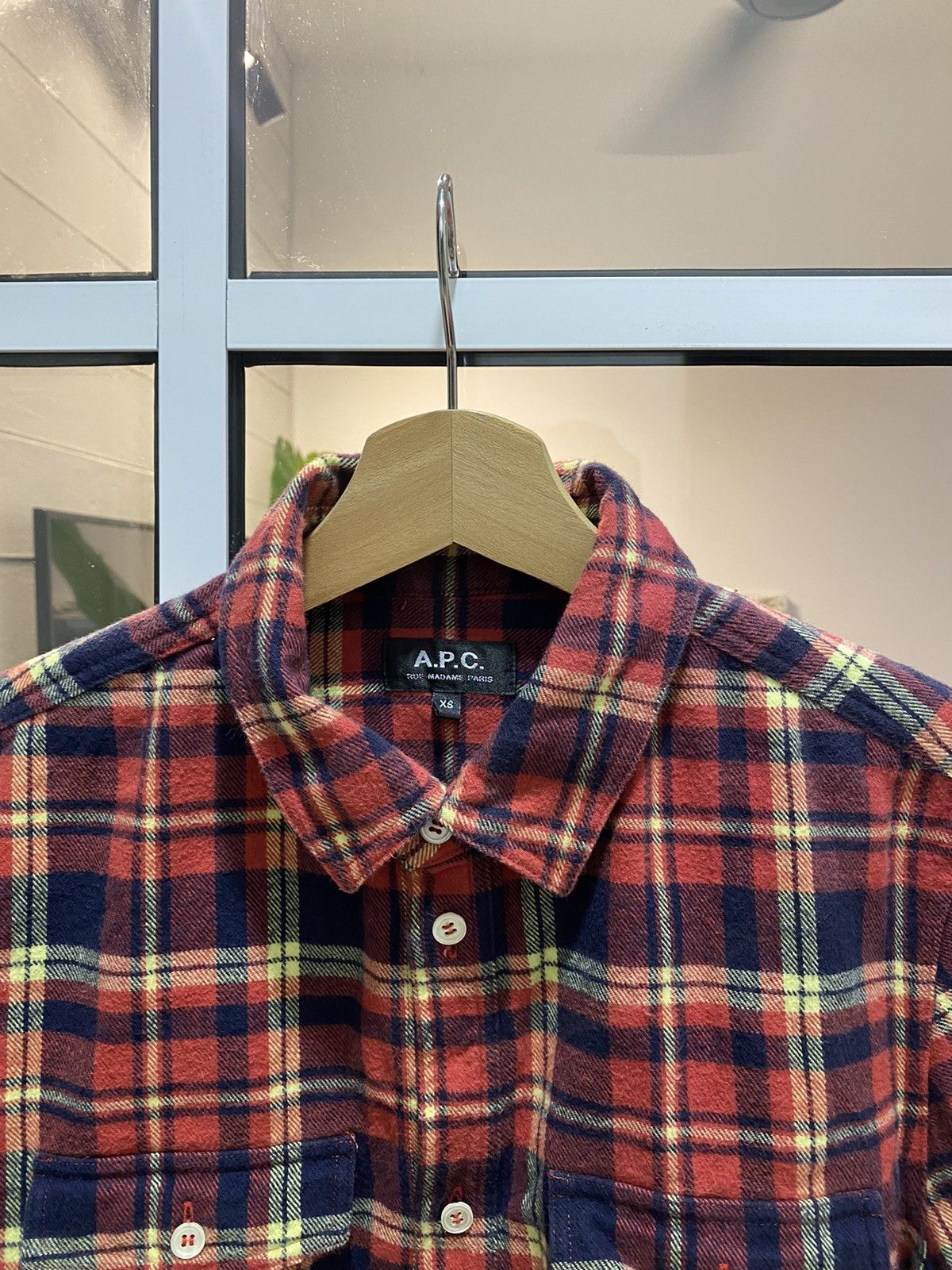 A.P.C. Plaid Flannel Button Up Shirt Size US M / EU 48-50 / 2 - 3 Thumbnail