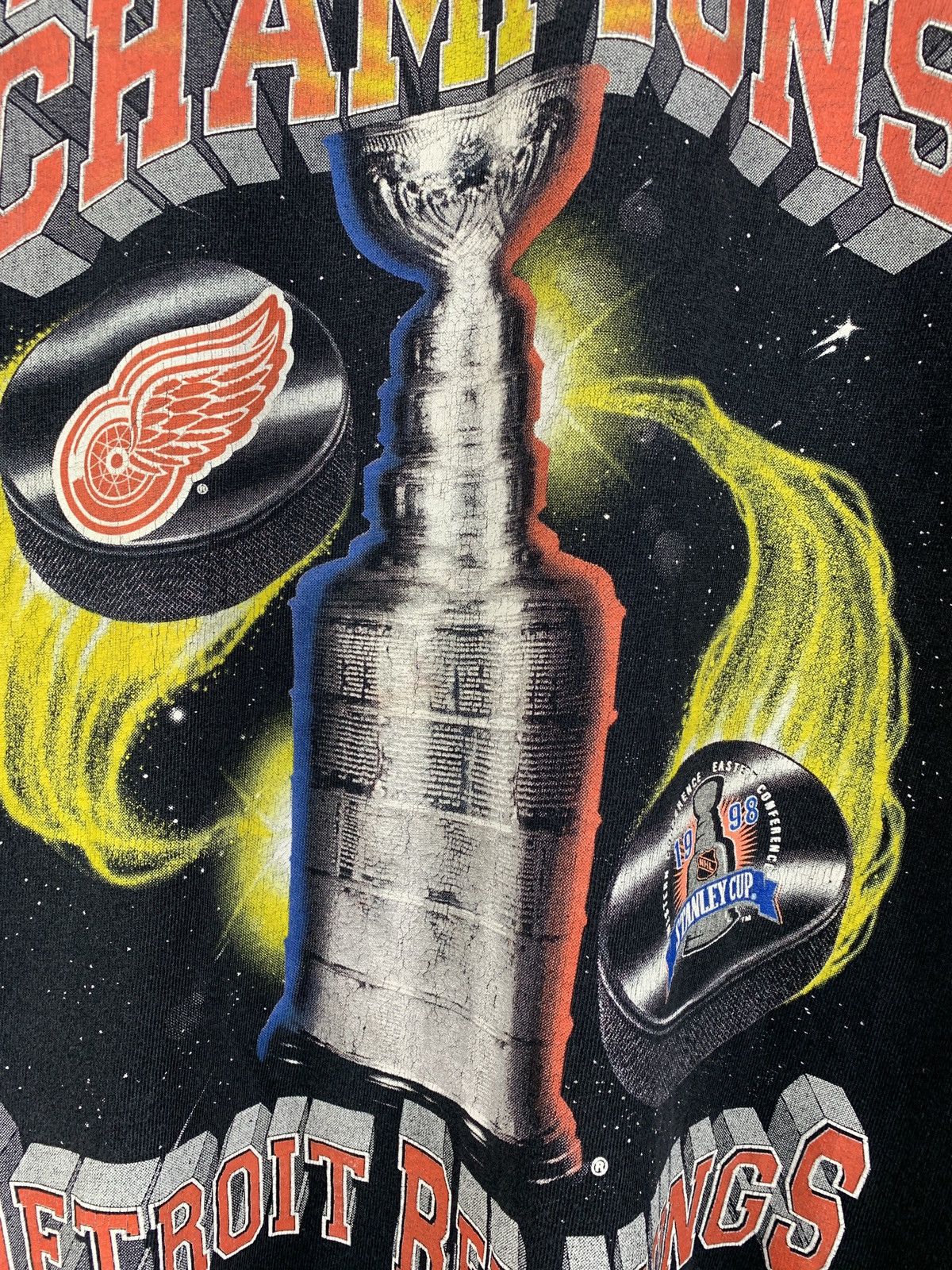 NHL 1998 Vintage Detroit Red Wings Stanley Cup Champs T-Shirt Size US M / EU 48-50 / 2 - 7 Thumbnail