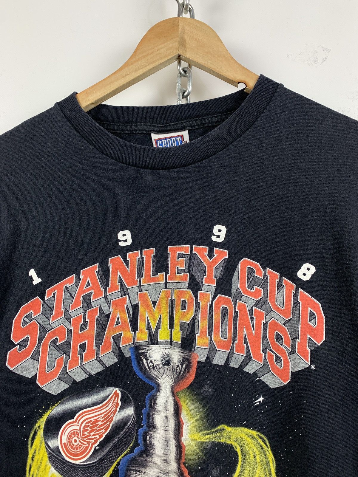NHL 1998 Vintage Detroit Red Wings Stanley Cup Champs T-Shirt Size US M / EU 48-50 / 2 - 4 Thumbnail