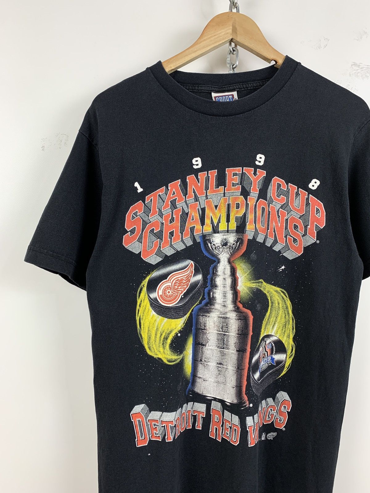 NHL 1998 Vintage Detroit Red Wings Stanley Cup Champs T-Shirt Size US M / EU 48-50 / 2 - 2 Thumbnail