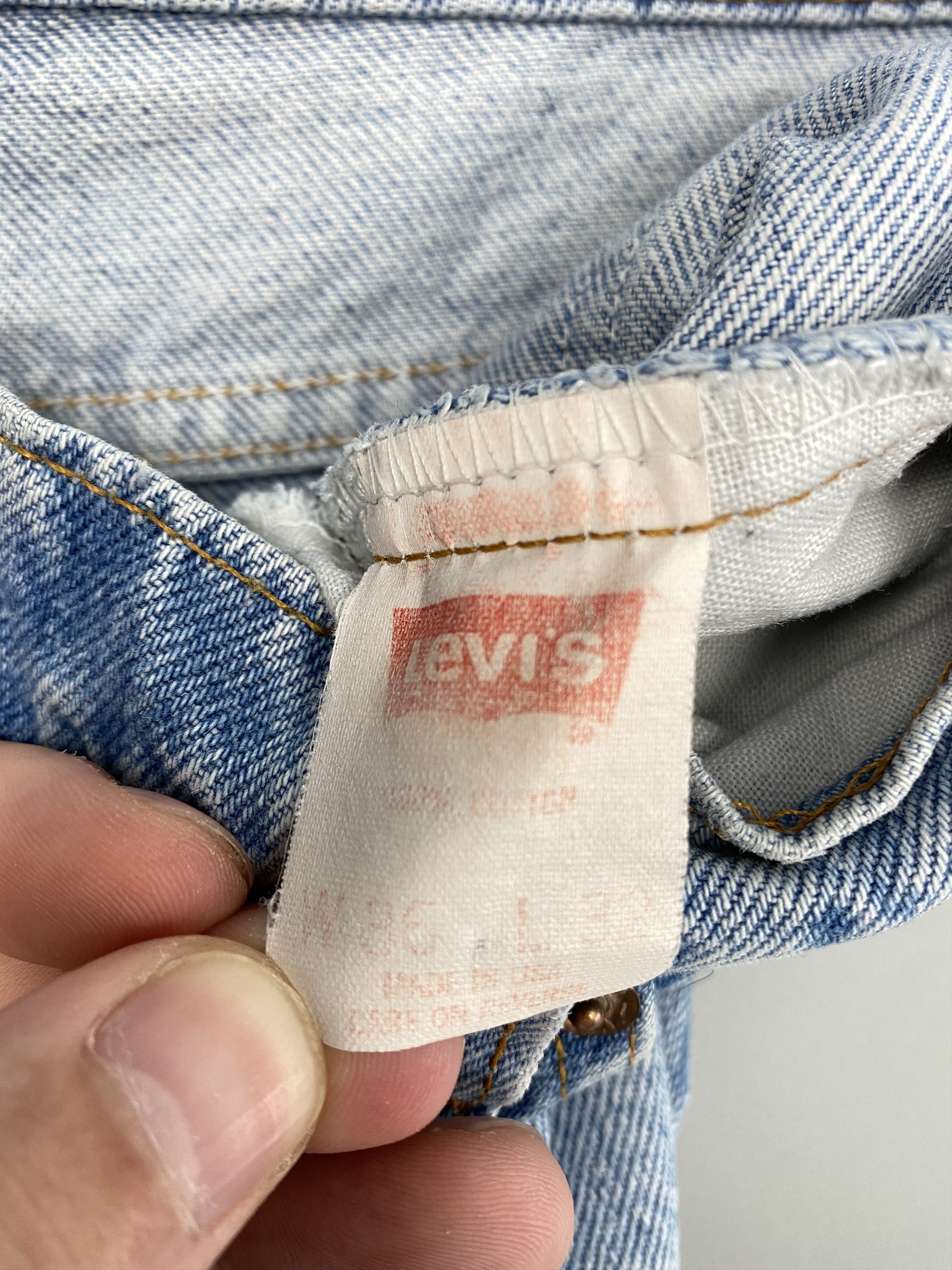 Levi's Vintage LEVIS Made in USA Orange TAB Denim Jeans W36 L32 Size US 36 / EU 52 - 11 Thumbnail