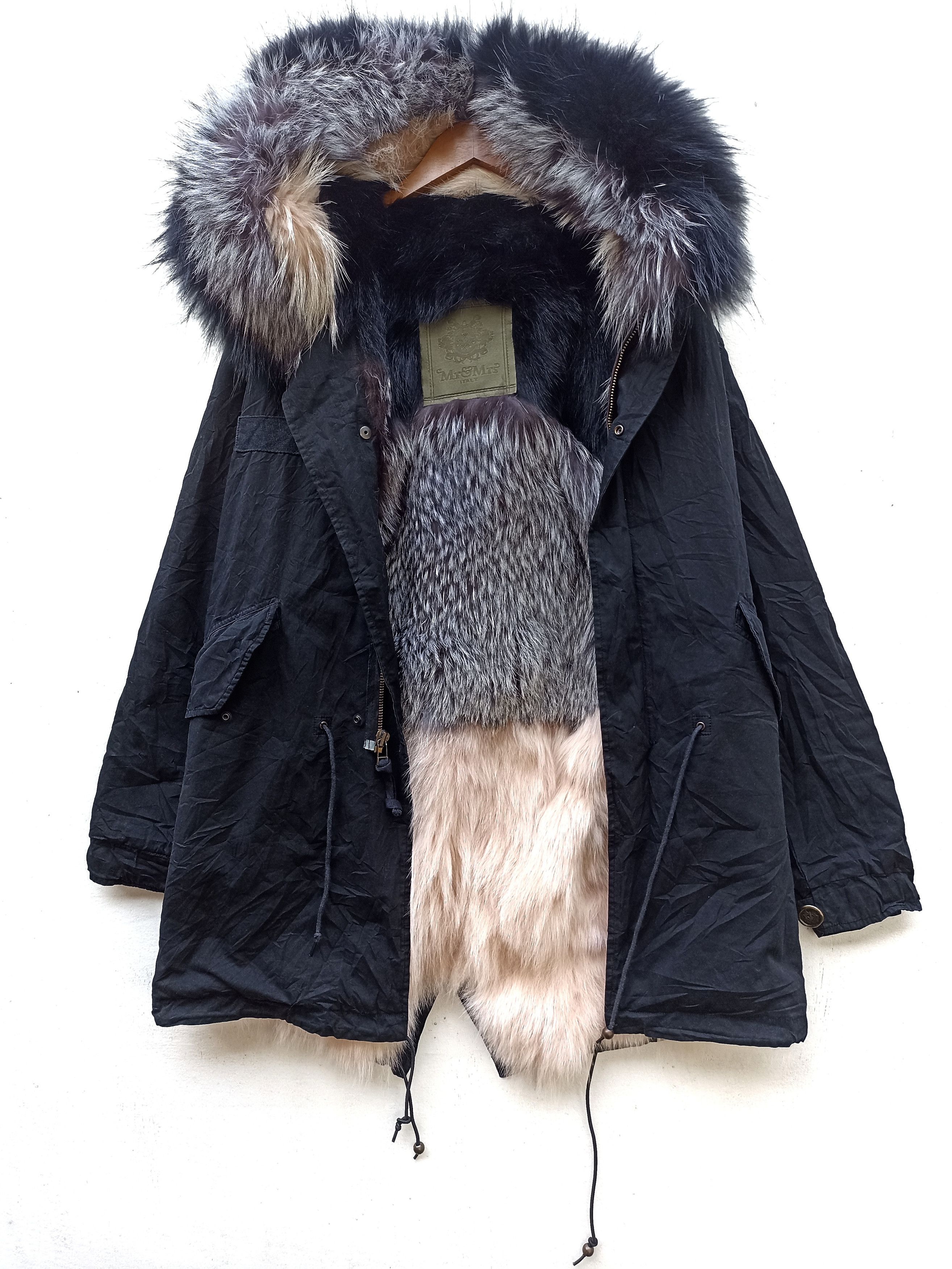 ジャケット MR & MRS ITALY JACKET (172MFW0V024 3159) Mr & Mrs Italy Bomber Jacket with Fox & Raccoon Fur in