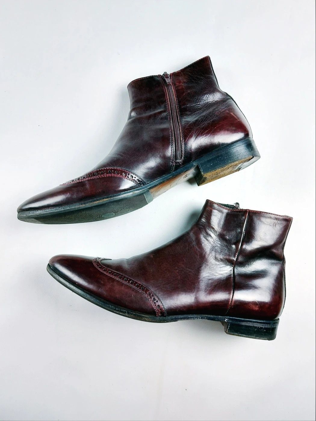 Miu Miu Zip Leather Boots 65 UK 7.5US