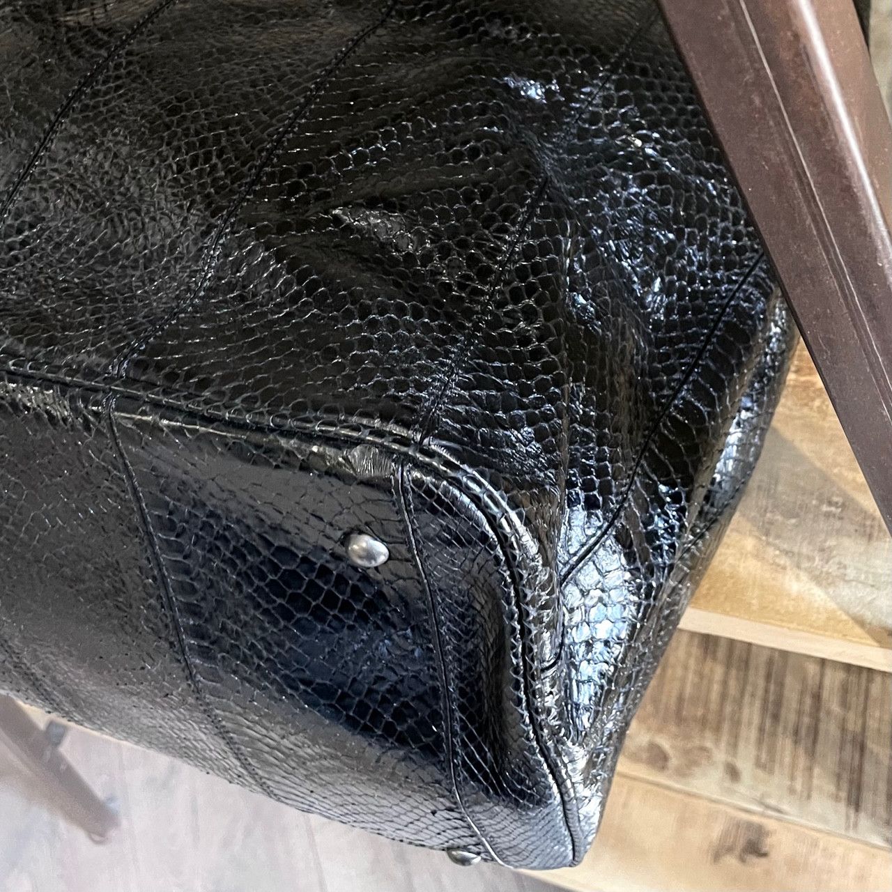 Jil Sander Jil Sander Black Extra Large Snakeskin Hobo Bag Size ONE SIZE - 7 Thumbnail