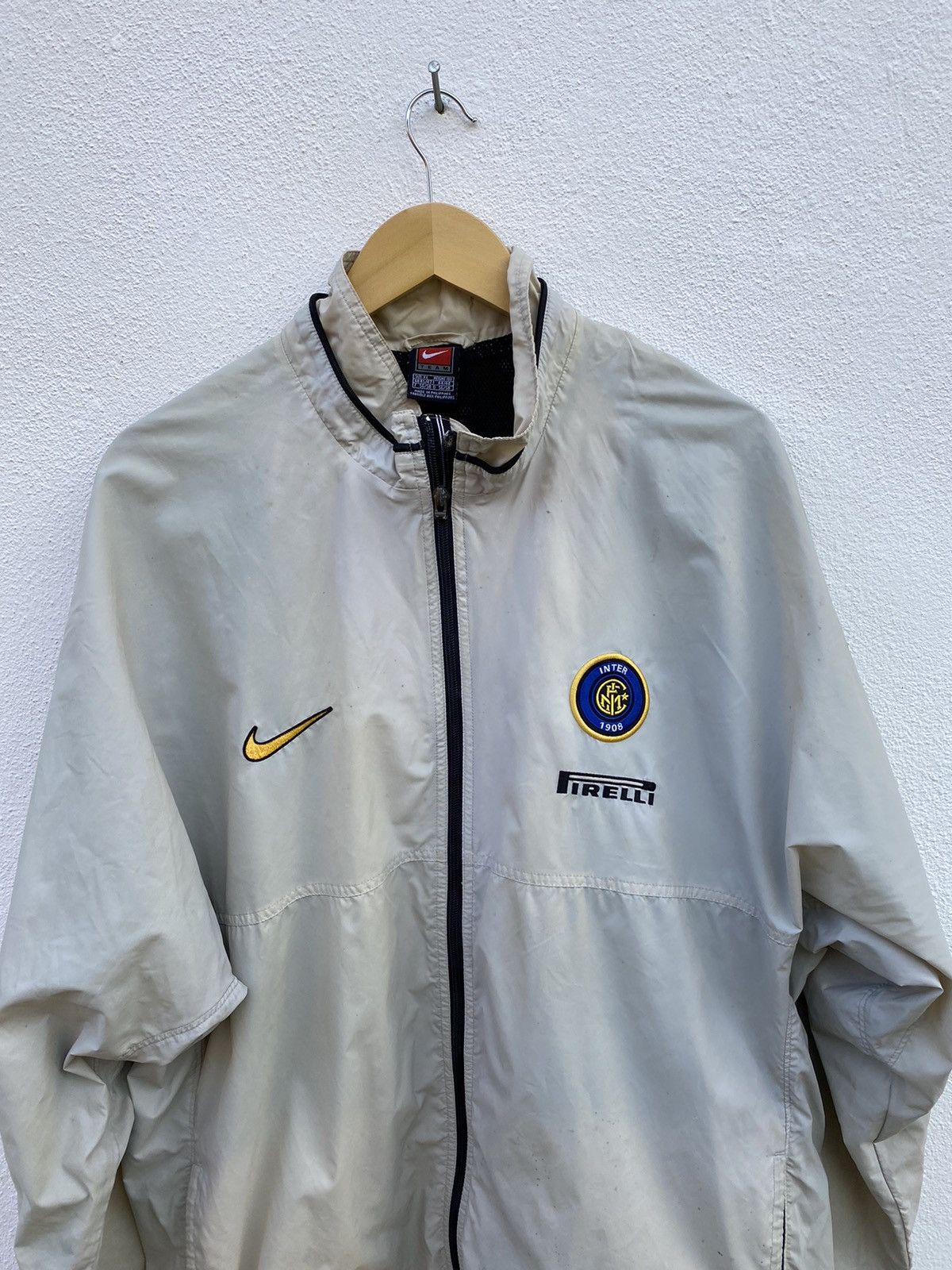 Nike Vintage distressed nike Inter Milan fc windbraker jacket Size US XL / EU 56 / 4 - 3 Thumbnail