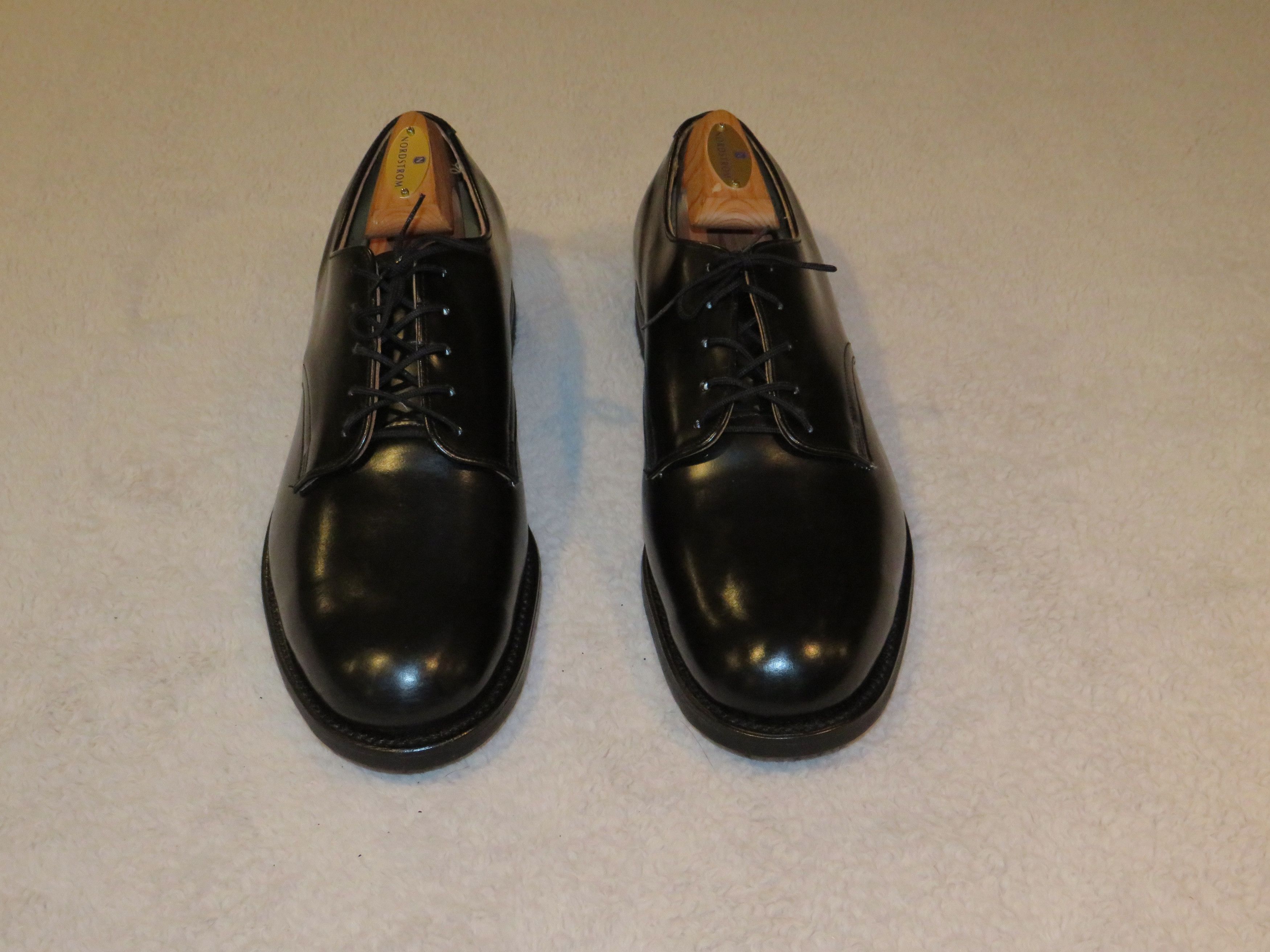 DJ Leavenworth 1979 Black Leather Dress Shoes 9.5R NOS NWOB display picture 1