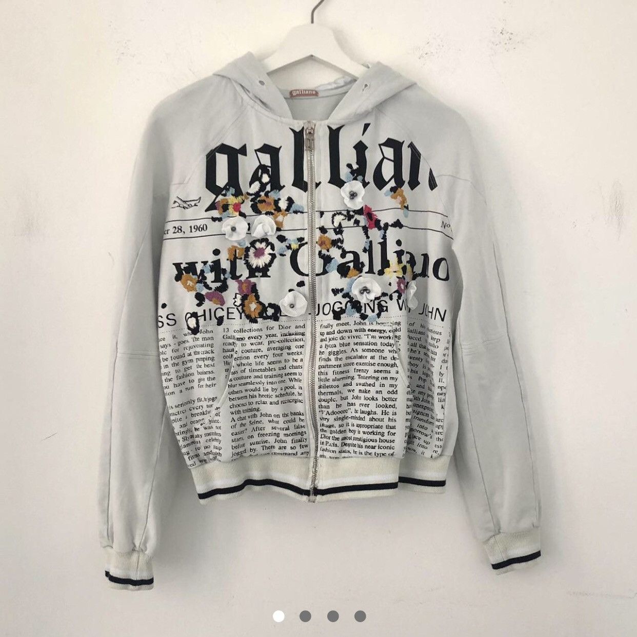 John Galliano John Galliano vintage embroidery zip up hoodie Grailed