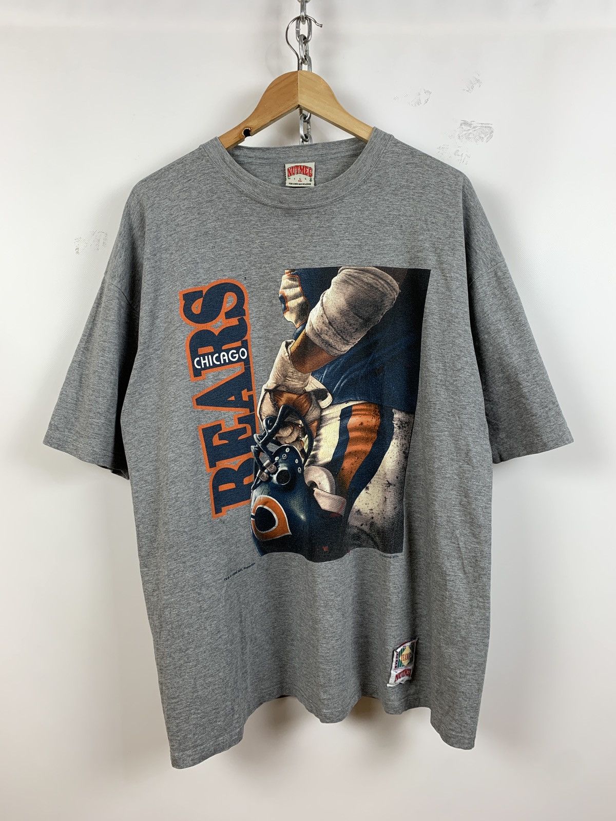 NFL 1996 Vintage Chicago Bears Nutmeg Mills Grey T-Shirt Size US XL / EU 56 / 4 - 1 Thumbnail