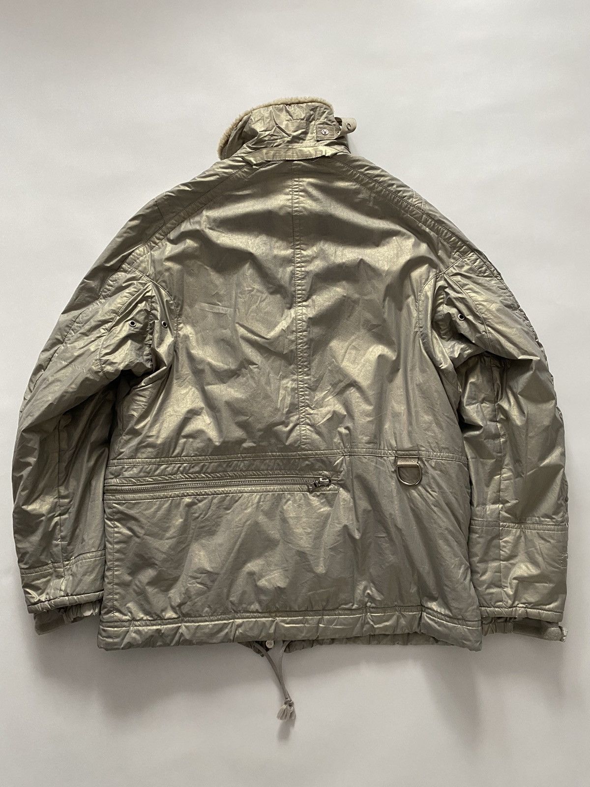 Prada Prada Silver Astro Jacket 90’s Luna Rossa Fur Collar Puffer Size US M / EU 48-50 / 2 - 2 Thumbnail