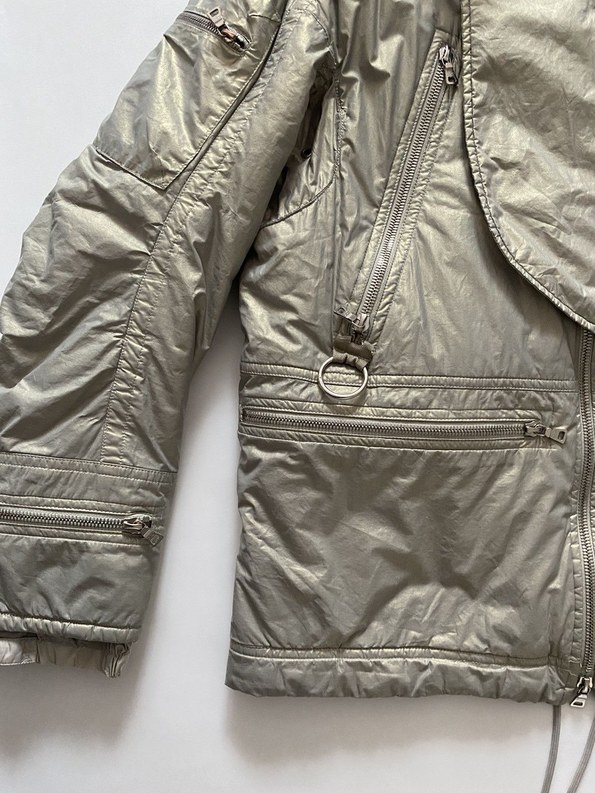 Prada Prada Silver Astro Jacket 90’s Luna Rossa Fur Collar Puffer Size US M / EU 48-50 / 2 - 4 Thumbnail