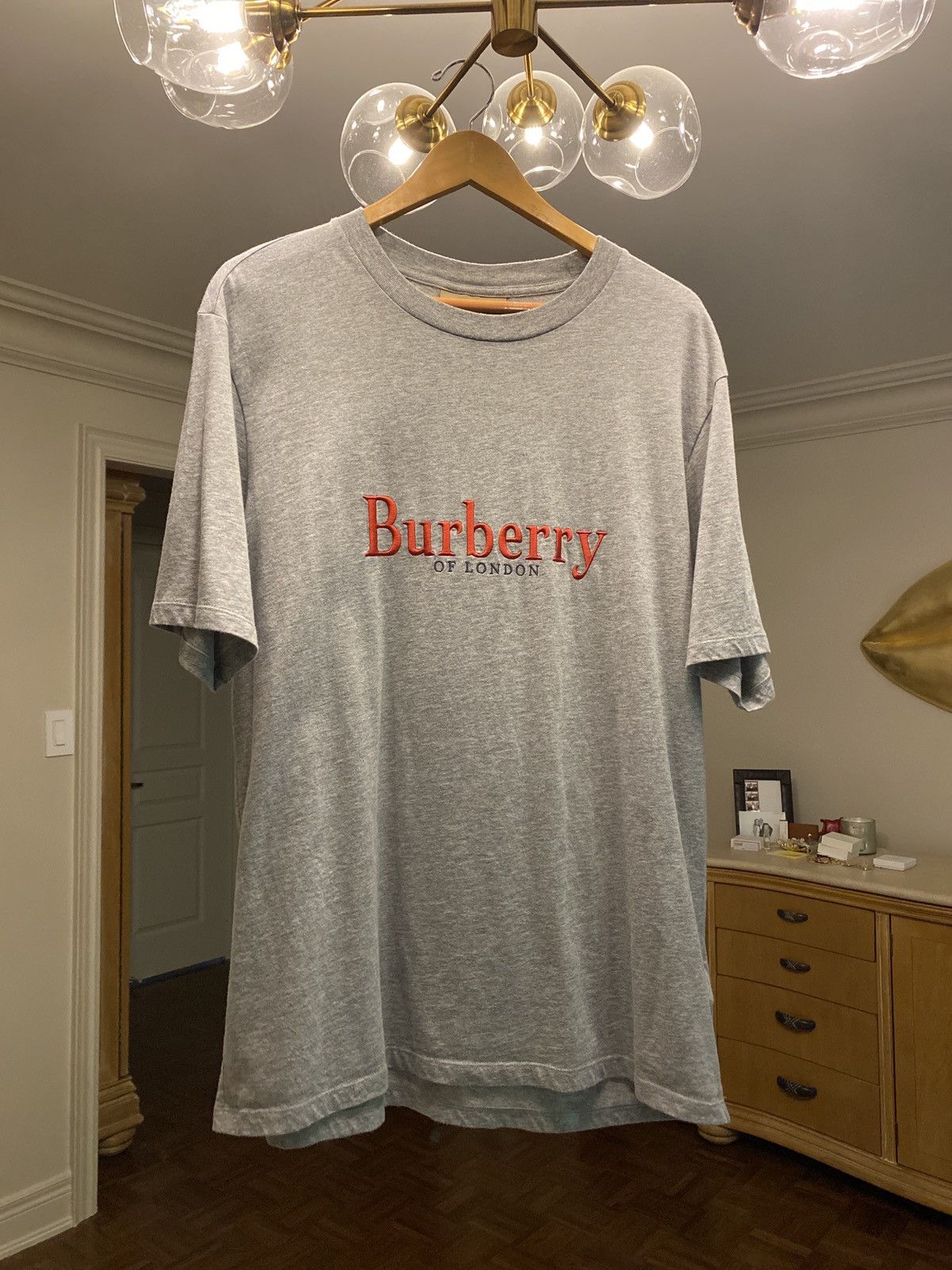 Burberry Grey Vintage Logo Lopori T-Shirt Size US M / EU 48-50 / 2 - 1 Thumbnail