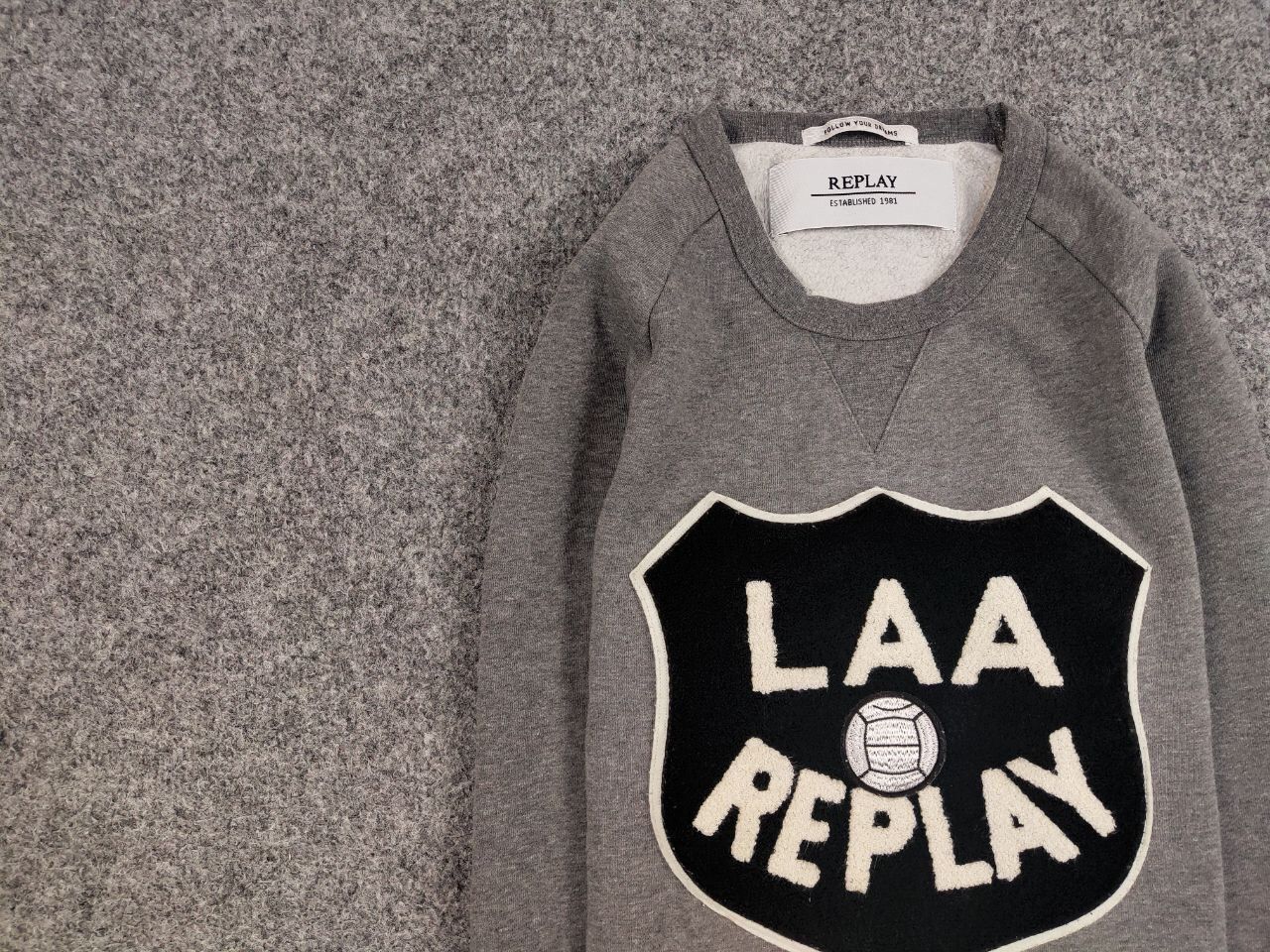 Replay Replay Crewneck Sweatshirt Blank Grey Big Logo Size US S / EU 44-46 / 1 - 12 Thumbnail