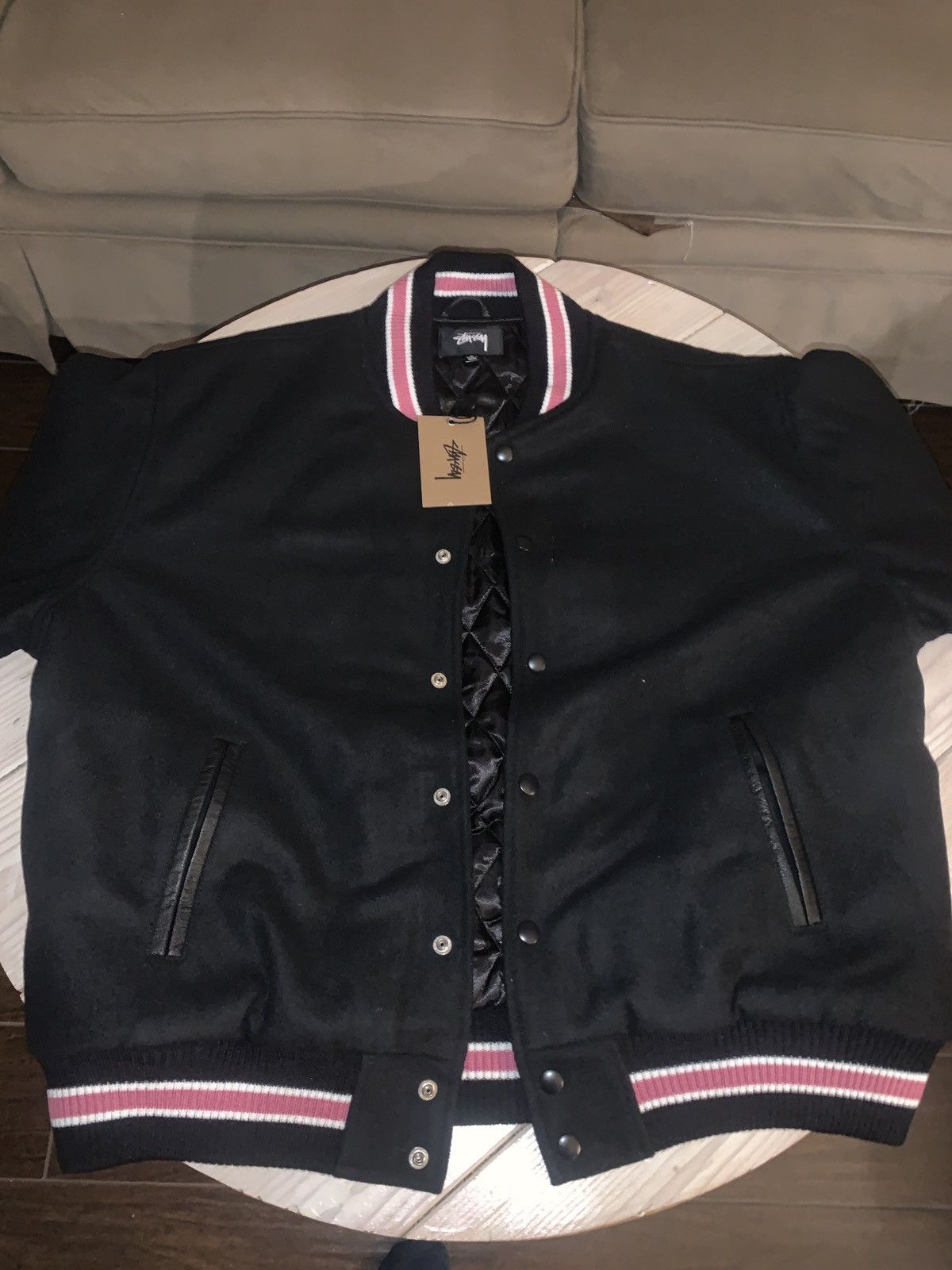 Stussy STUSSY S TALK MELTON VARSITY JACKET SIZE LARGE | Grailed