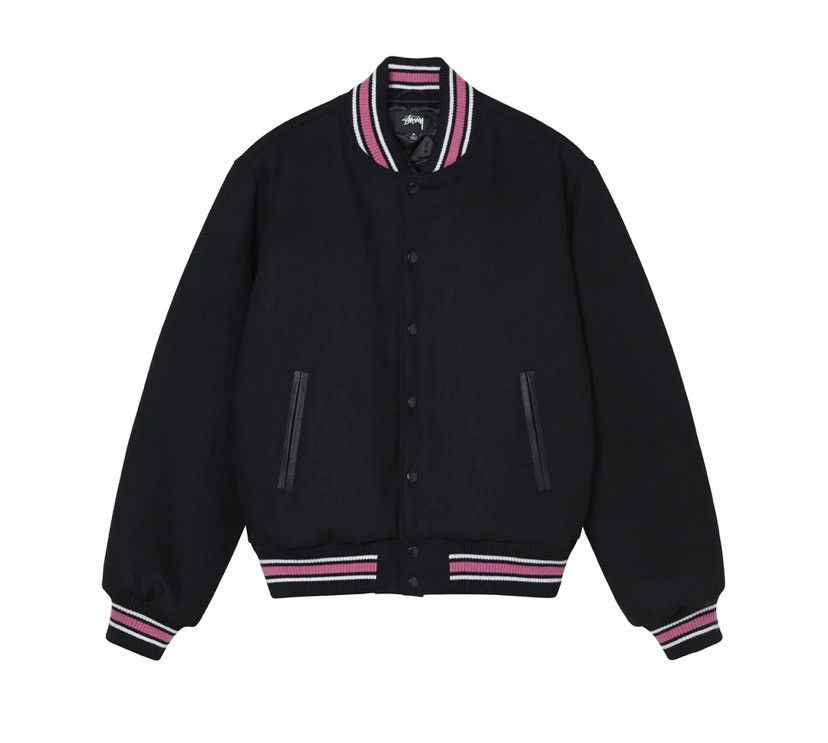 Stussy STUSSY S TALK MELTON VARSITY JACKET SIZE LARGE | Grailed
