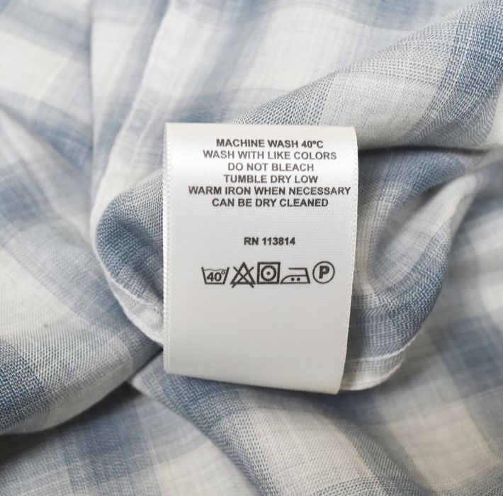 Billy Reid Billy Reid White and Gray Plaid Shirt Size Large | Grailed