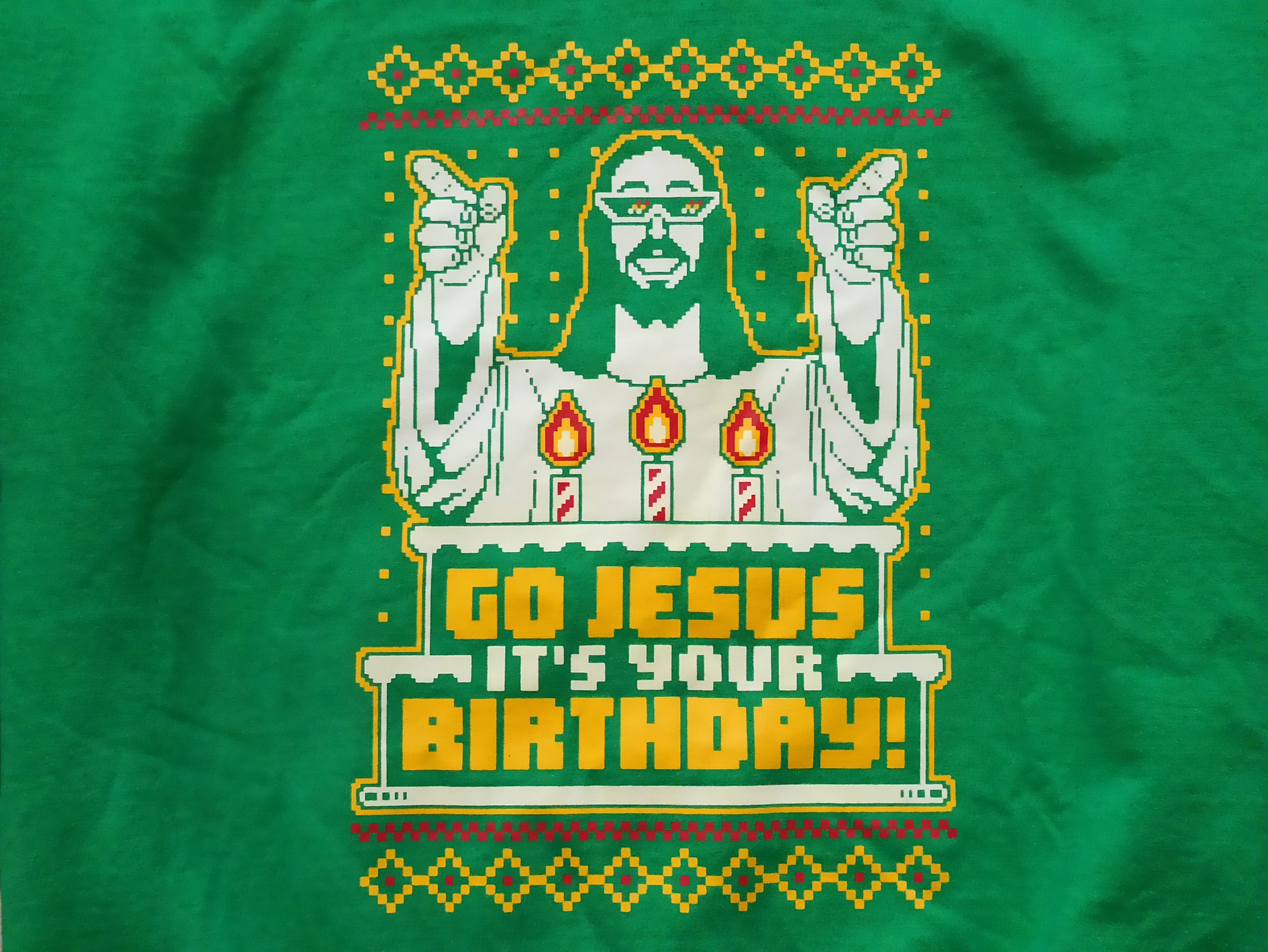 Gildan Go Jesus It's Your Birthday Sweatshirt Size US L / EU 52-54 / 3 - 2 Thumbnail