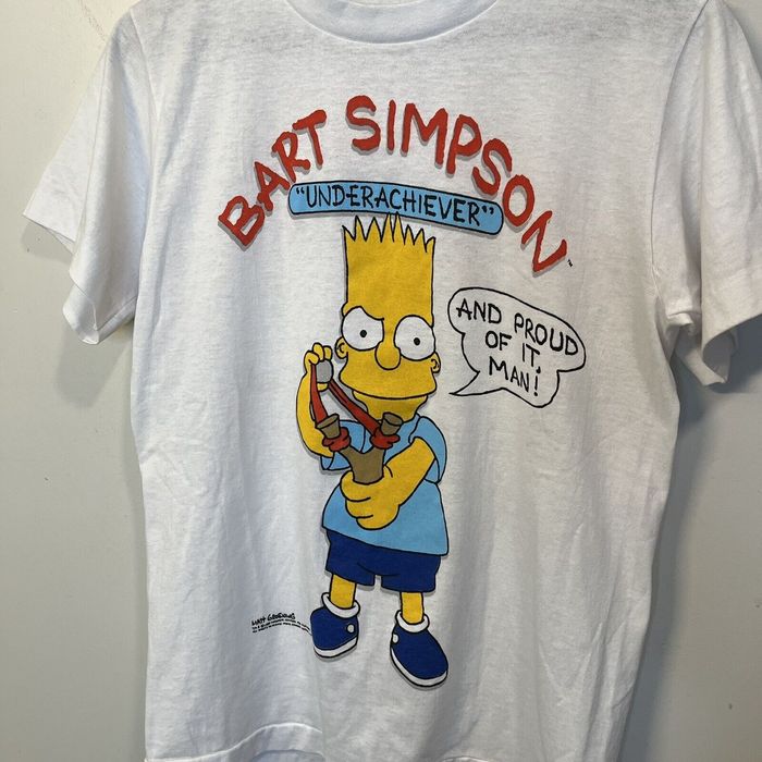 Vintage VTG 1989 Bart Simpson Changes T Shirt Underachiever Simpsons ...