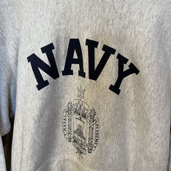 Vintage Vintage US Navy Naval Academy Crest Reverse Weave Hoodie | Grailed