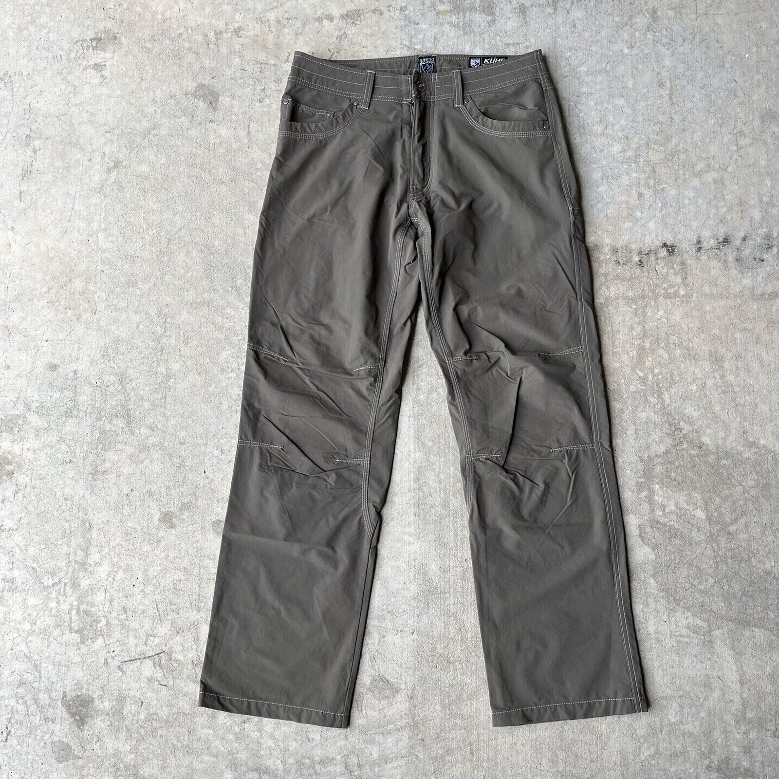 Vintage Kuhl Radikl Pants Nylon Stretch Hiking Outdoors Green Gray ...