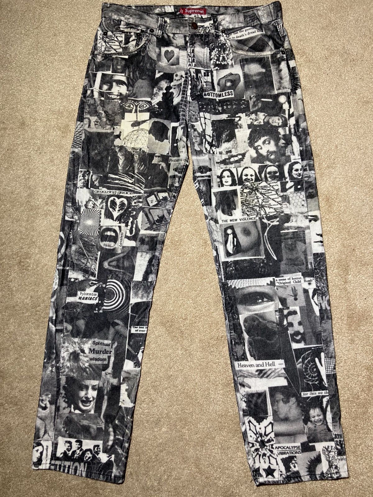 Supreme SS18 Supreme Vibrations Corduroy Pants 30 2018 Print Graphic Size US 30 / EU 46 - 2 Preview