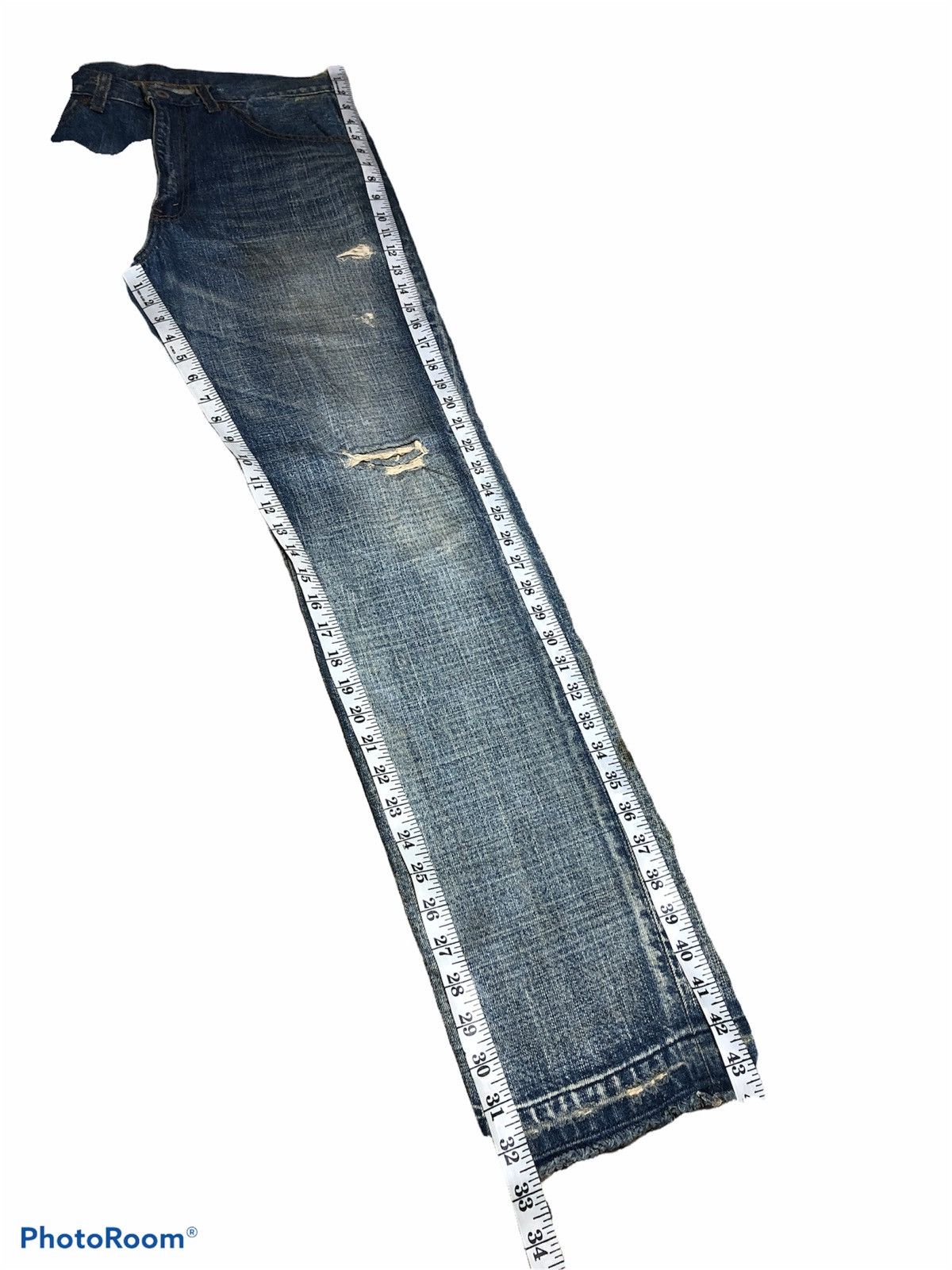 Levi's LEVIS 519 WASHED BLUE DISTRESSED DEMIM Size US 33 - 10 Thumbnail