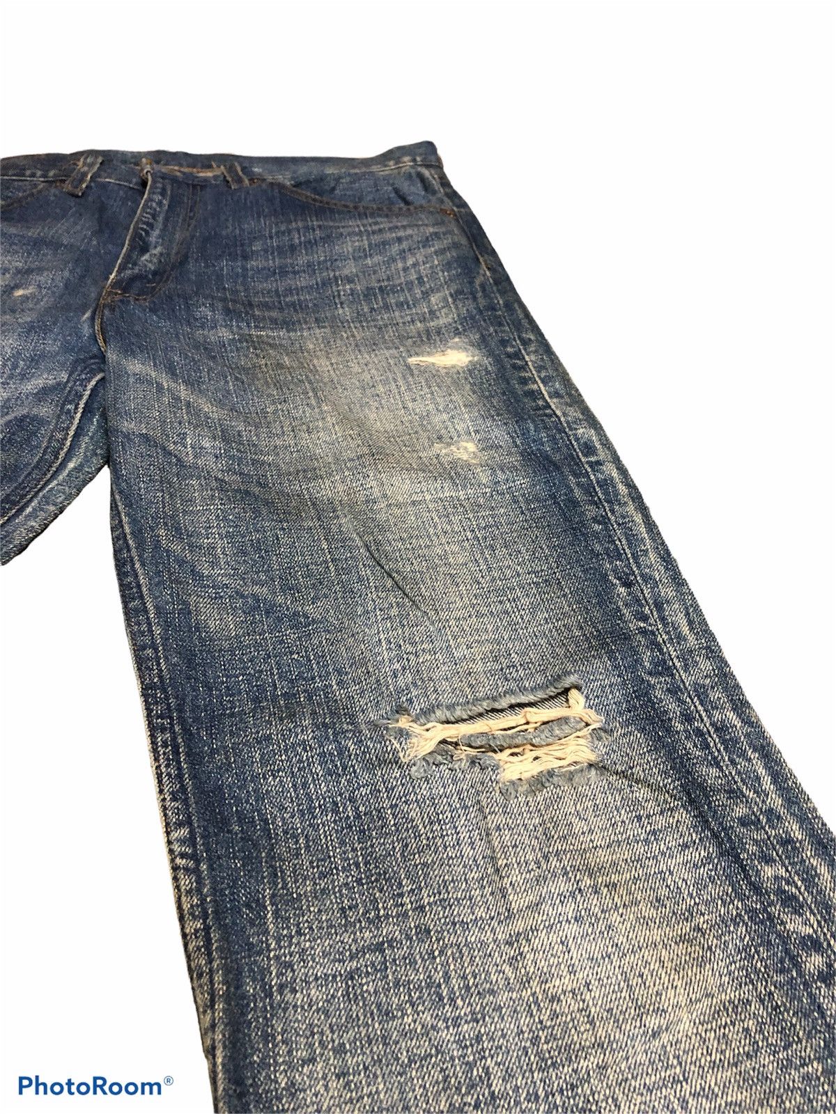 Levi's LEVIS 519 WASHED BLUE DISTRESSED DEMIM Size US 33 - 5 Thumbnail