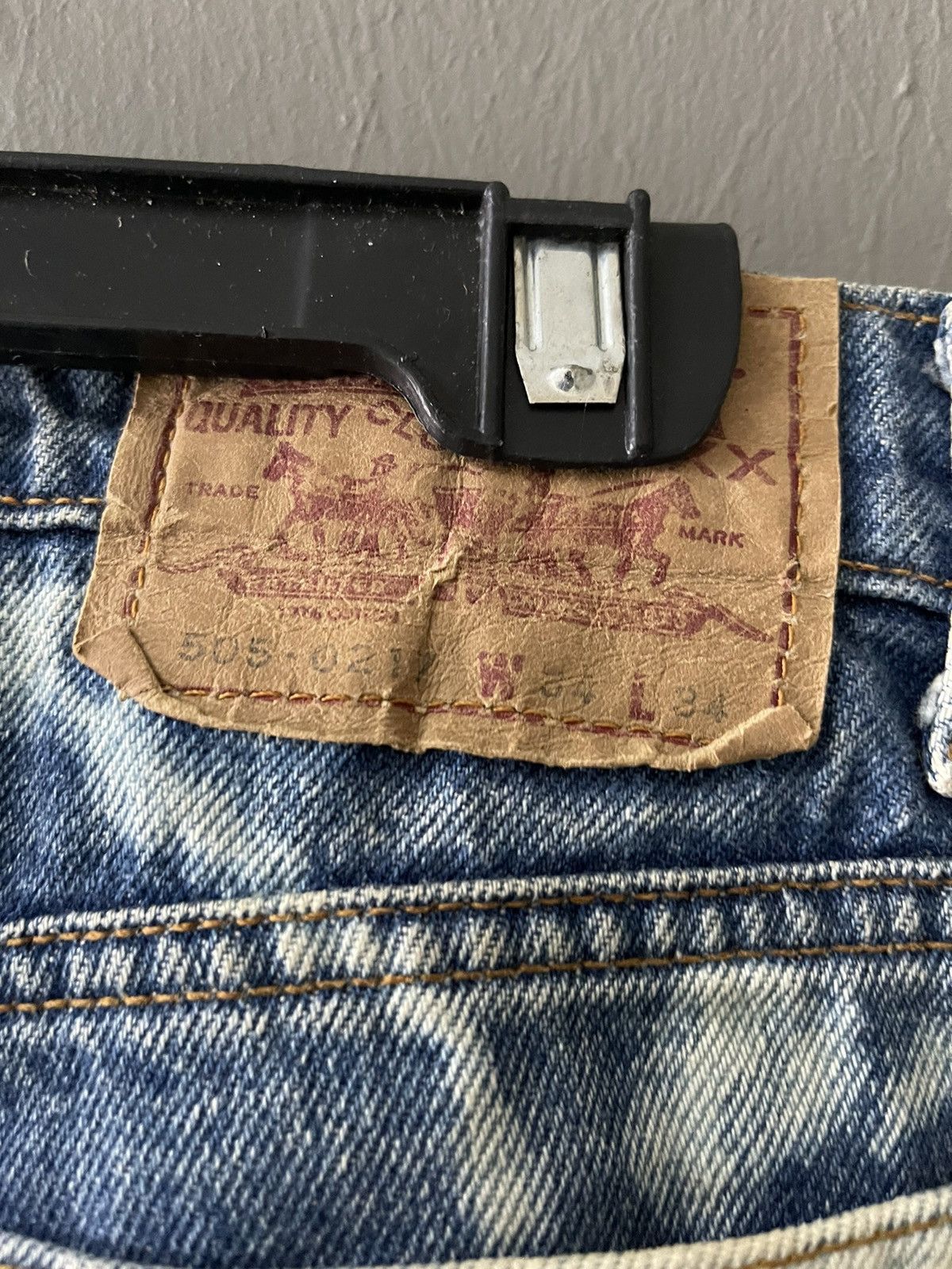 Levi's Vintage Clothing × Vintage VINTAGE 505 0217 LEVIS ACID WASH DENIM JEANS 34x34 Size US 33 - 7 Thumbnail