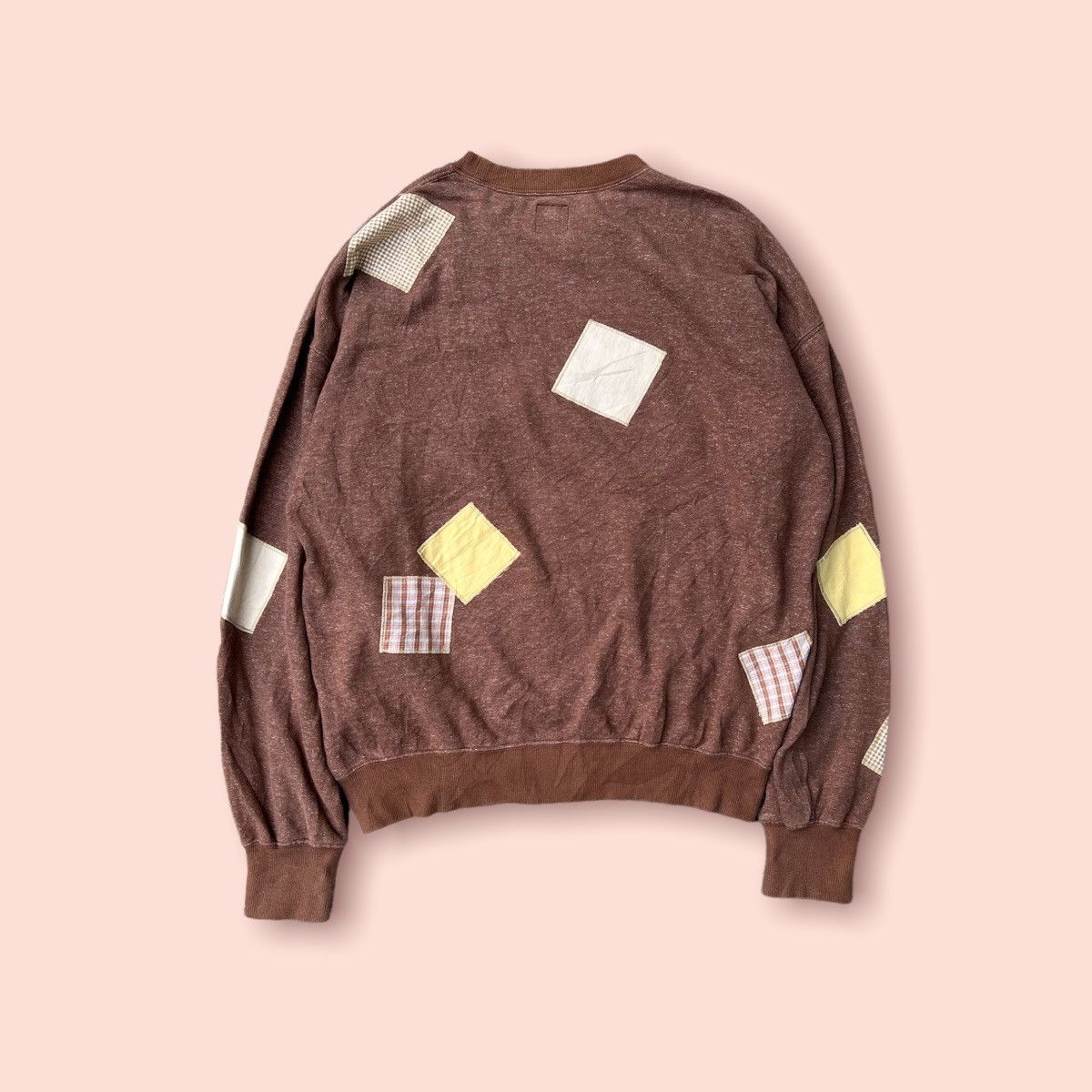 Designer × Karl Helmut × Vintage VINTAGE KARL HELMUT PATCHWORK CREWNECK SWEATSHIRT Size L / US 10 / IT 46 - 4 Thumbnail