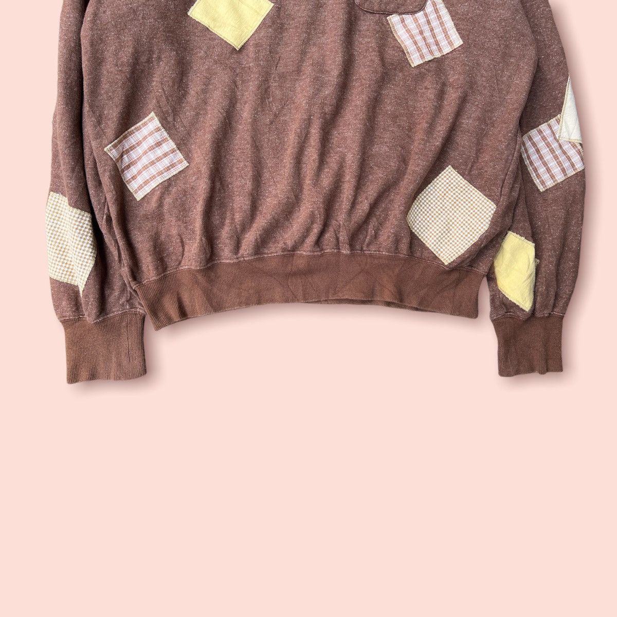 Designer × Karl Helmut × Vintage VINTAGE KARL HELMUT PATCHWORK CREWNECK SWEATSHIRT Size L / US 10 / IT 46 - 7 Thumbnail