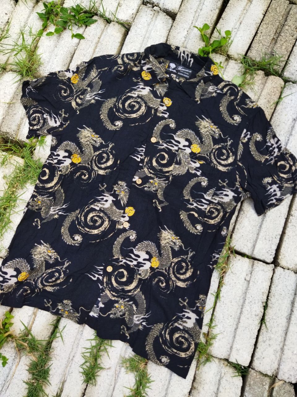Japanese Brand Thruxton Japan Dragon Motif Aloha Shirt - Size L Size US L / EU 52-54 / 3 - 2 Thumbnail
