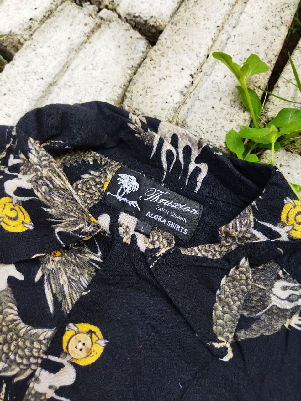 Japanese Brand Thruxton Japan Dragon Motif Aloha Shirt - Size L Size US L / EU 52-54 / 3 - 3 Thumbnail