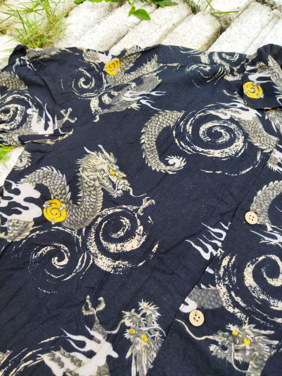 Japanese Brand Thruxton Japan Dragon Motif Aloha Shirt - Size L Size US L / EU 52-54 / 3 - 4 Thumbnail