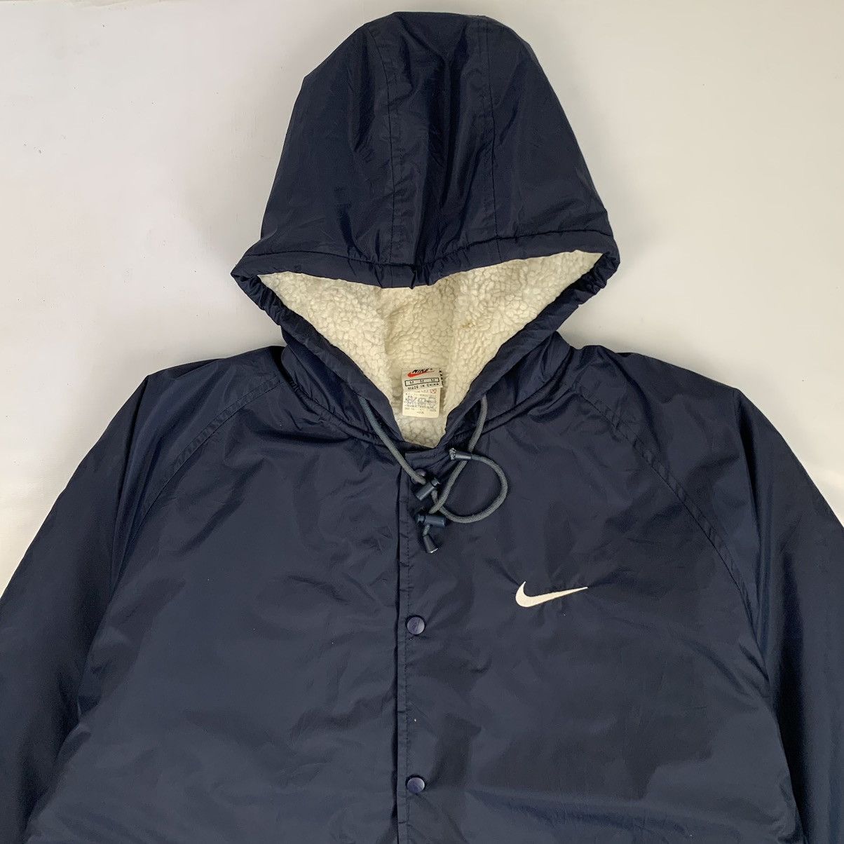 Nike Vintage Nike Fleece Long Winter Jacket Size US M / EU 48-50 / 2 - 6 Thumbnail