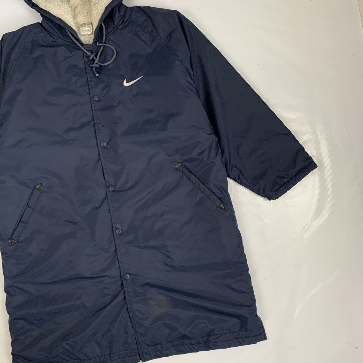 Nike Vintage Nike Fleece Long Winter Jacket Size US M / EU 48-50 / 2 - 5 Thumbnail