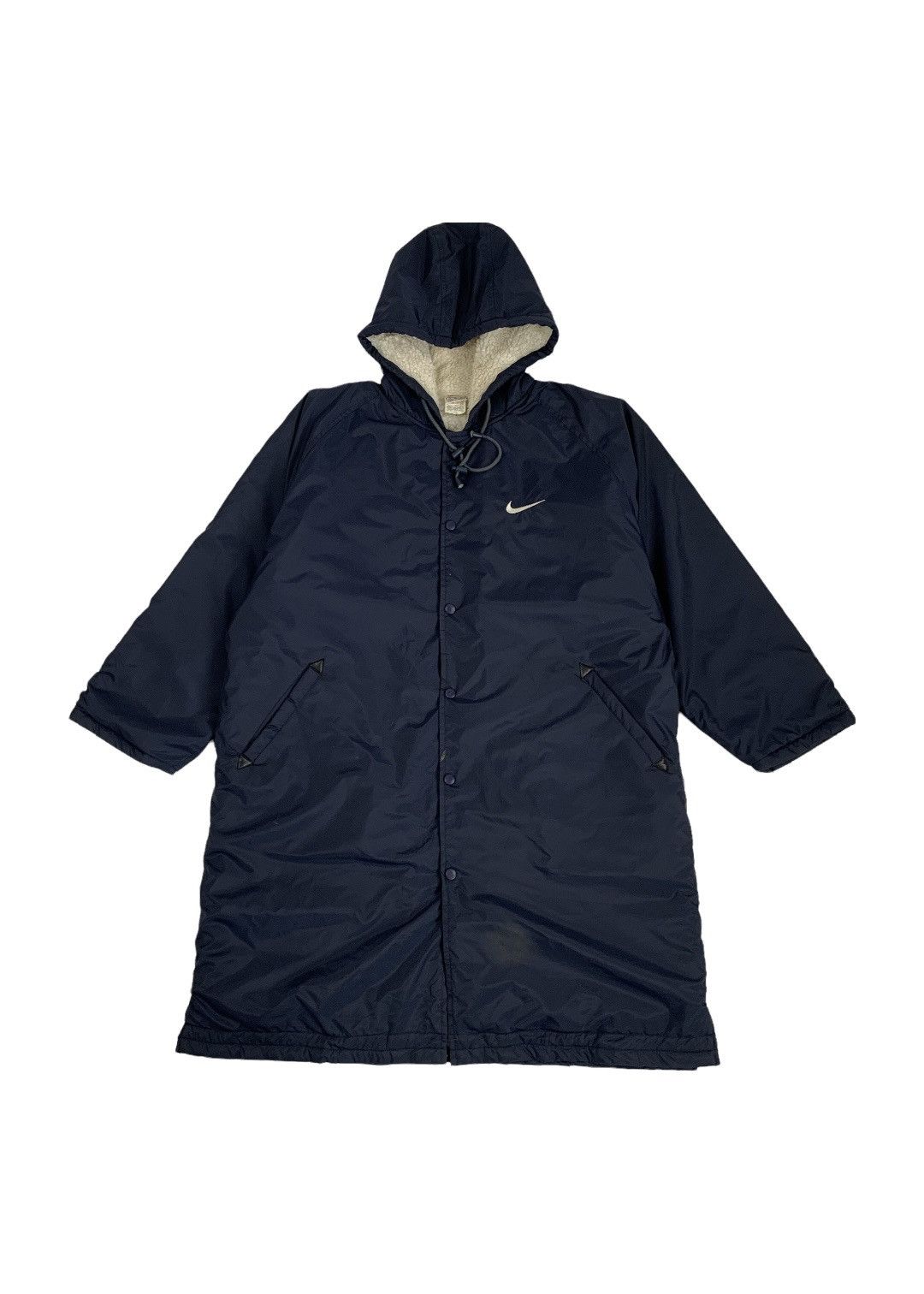 Nike Vintage Nike Fleece Long Winter Jacket Size US M / EU 48-50 / 2 - 3 Thumbnail