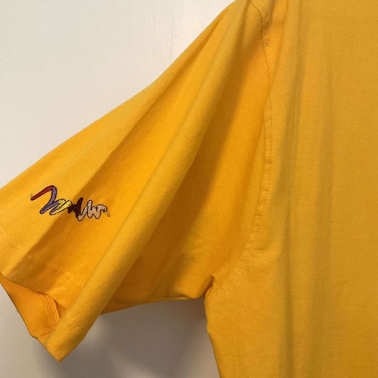 Coogi Vintage COOGI Embroidered Lady Face Yellow T-Shirt Size US L / EU 52-54 / 3 - 10 Thumbnail