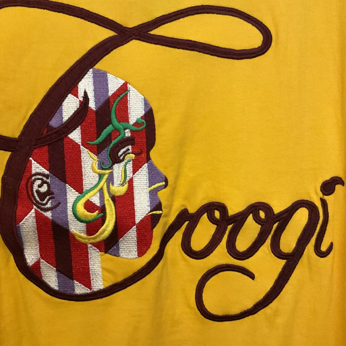 Coogi Vintage COOGI Embroidered Lady Face Yellow T-Shirt Size US L / EU 52-54 / 3 - 5 Thumbnail
