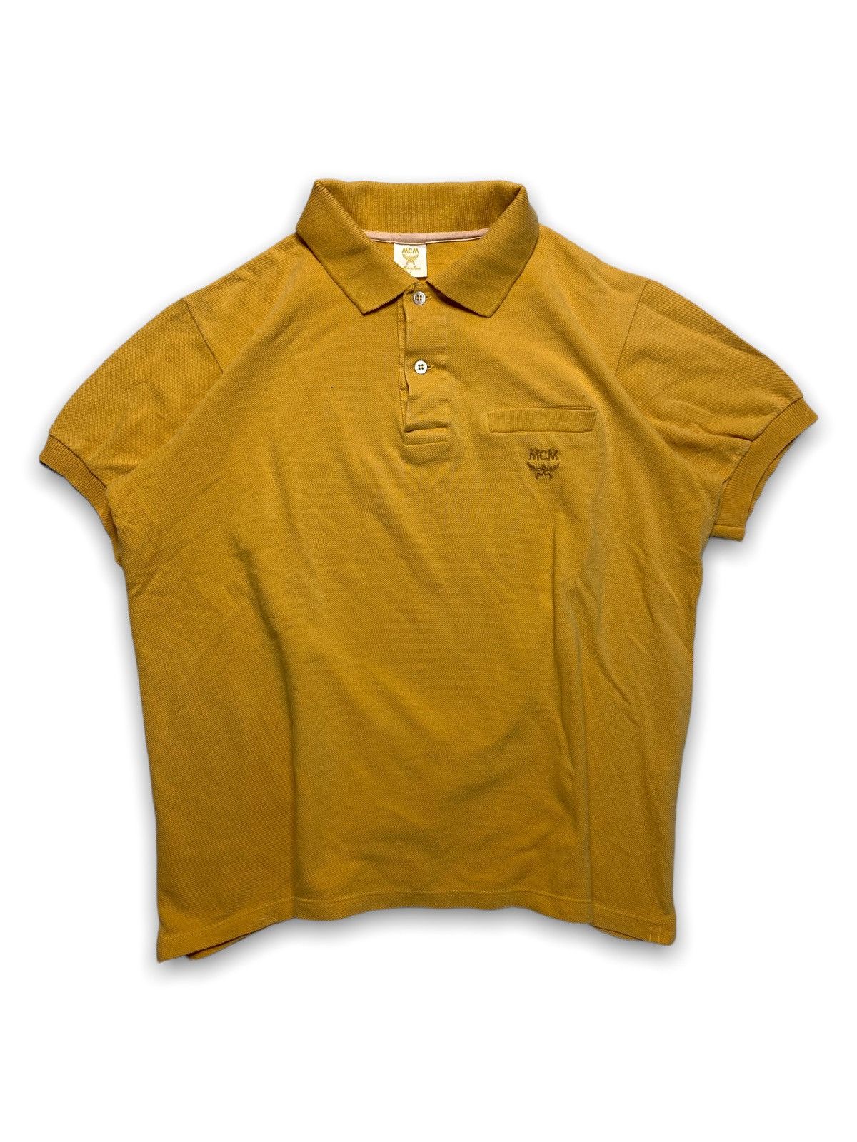 Vintage Vintage Mcm polo shirt T-shirt gold colorway monogram luxury 