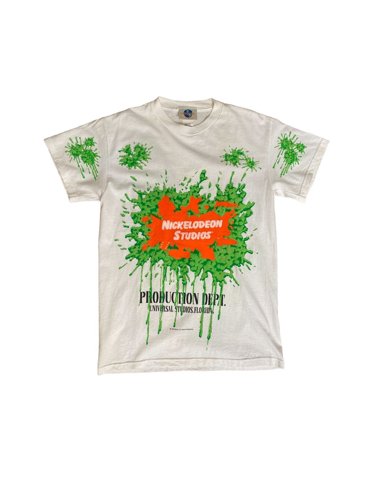 Vintage 1998 USA Slime Nickelodeon Studio All over Tshirt