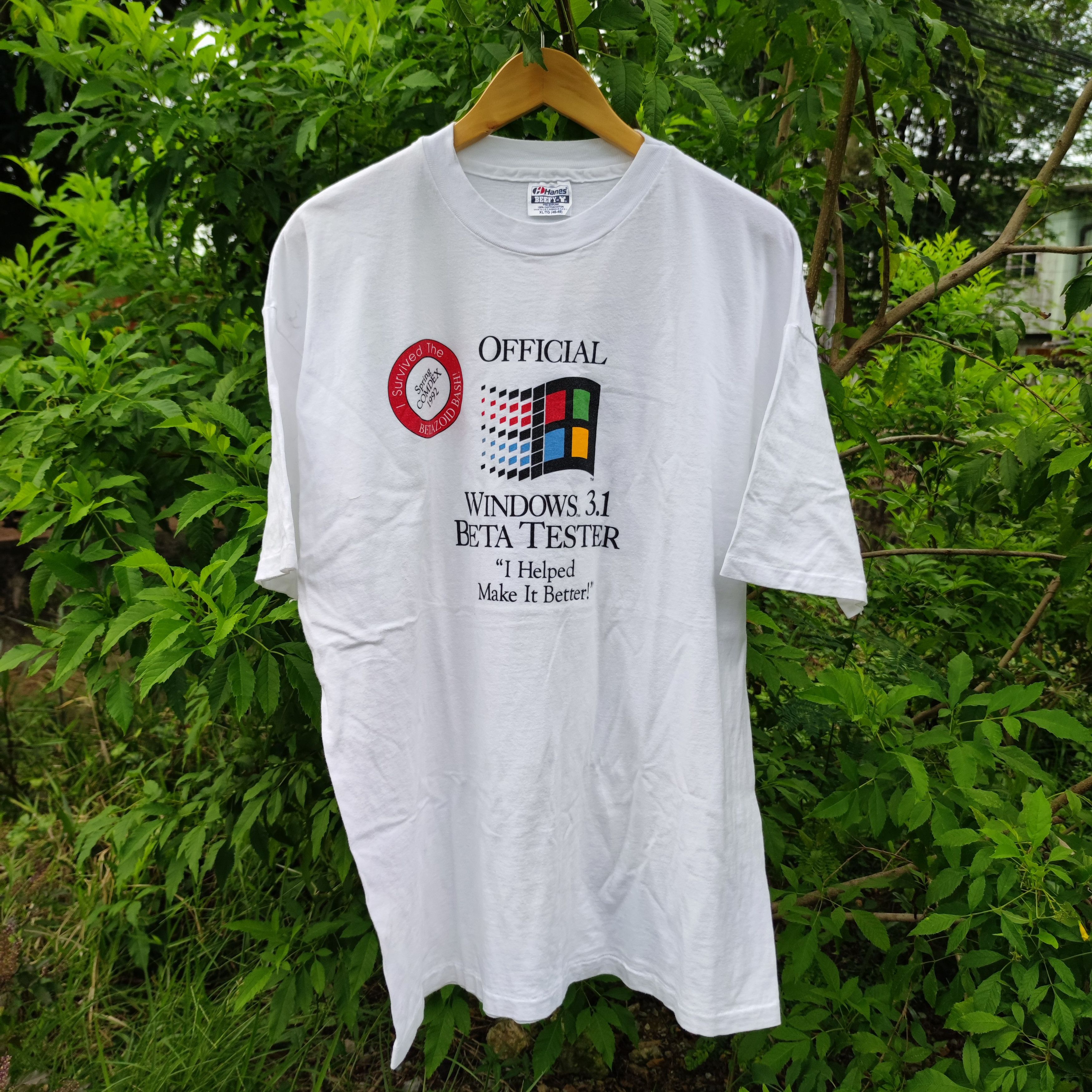 Microsoft Windows 3.1 Beta Tester Tee – Rare 90s Microsoft Promo Shirt Size US XL / EU 56 / 4 - 3 Thumbnail