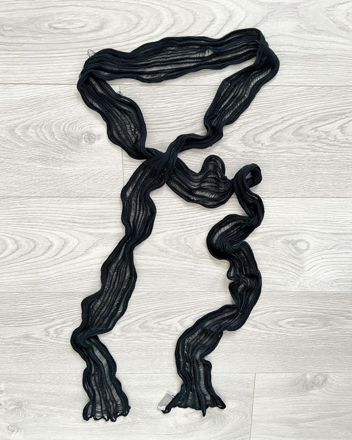 Dior × Hedi Slimane SS2007 Translucent Webbed Knit Scarf Hedi Slimane ...