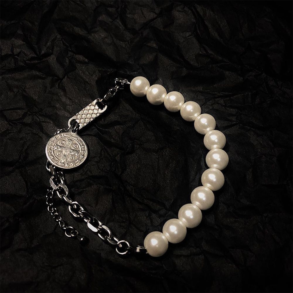 Jewelry × Vintage Stylish Adjustable Pearl Chain Bracelet Size ONE SIZE - 1 Thumbnail