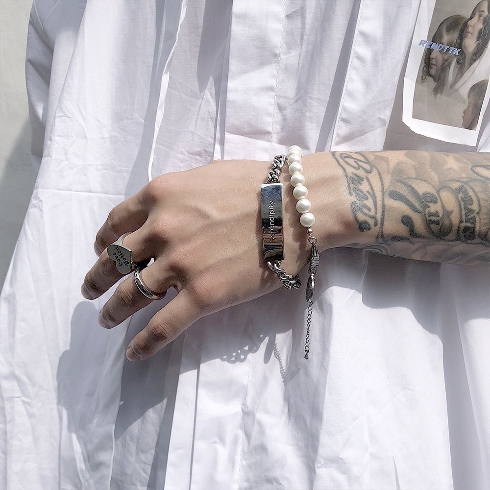 Jewelry × Vintage Stylish Adjustable Pearl Chain Bracelet Size ONE SIZE - 2 Thumbnail