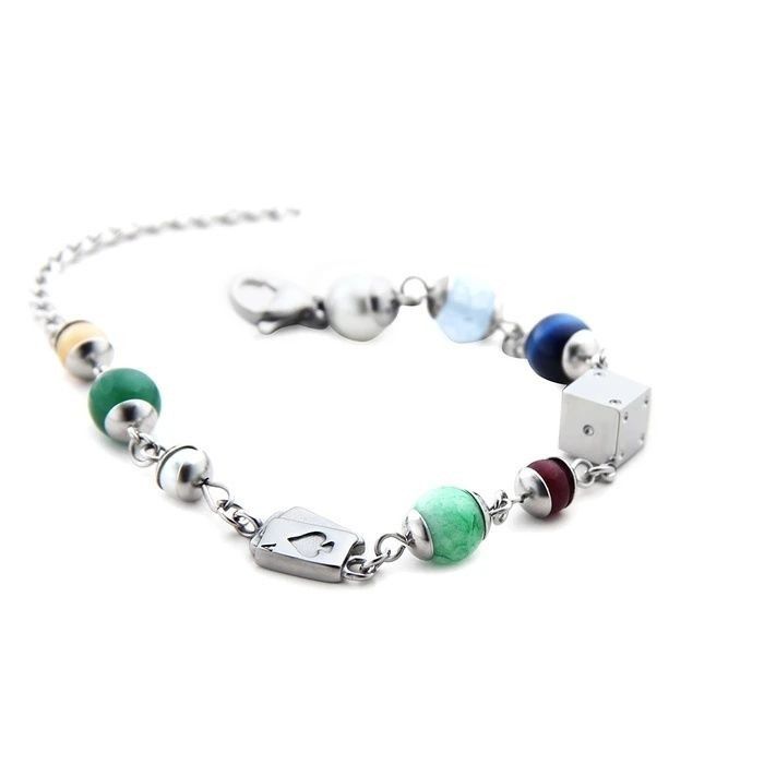 Jewelry × Vintage Fashion Beads Dice Pendant Men's Bracelet Size ONE SIZE - 2 Thumbnail